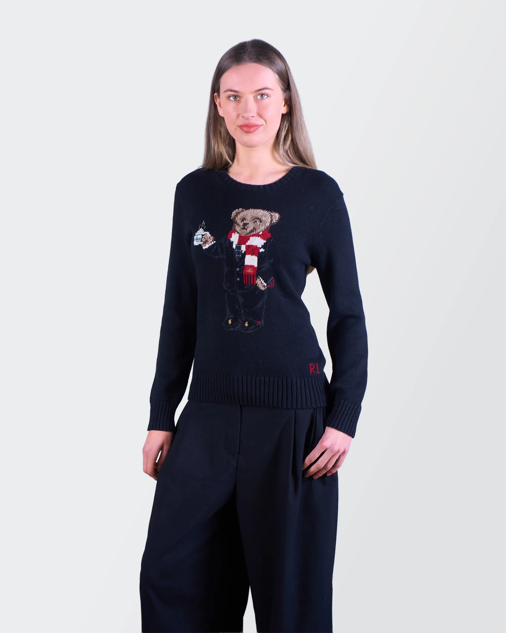 Ralph Lauren Navy Crewneck Jumper - S