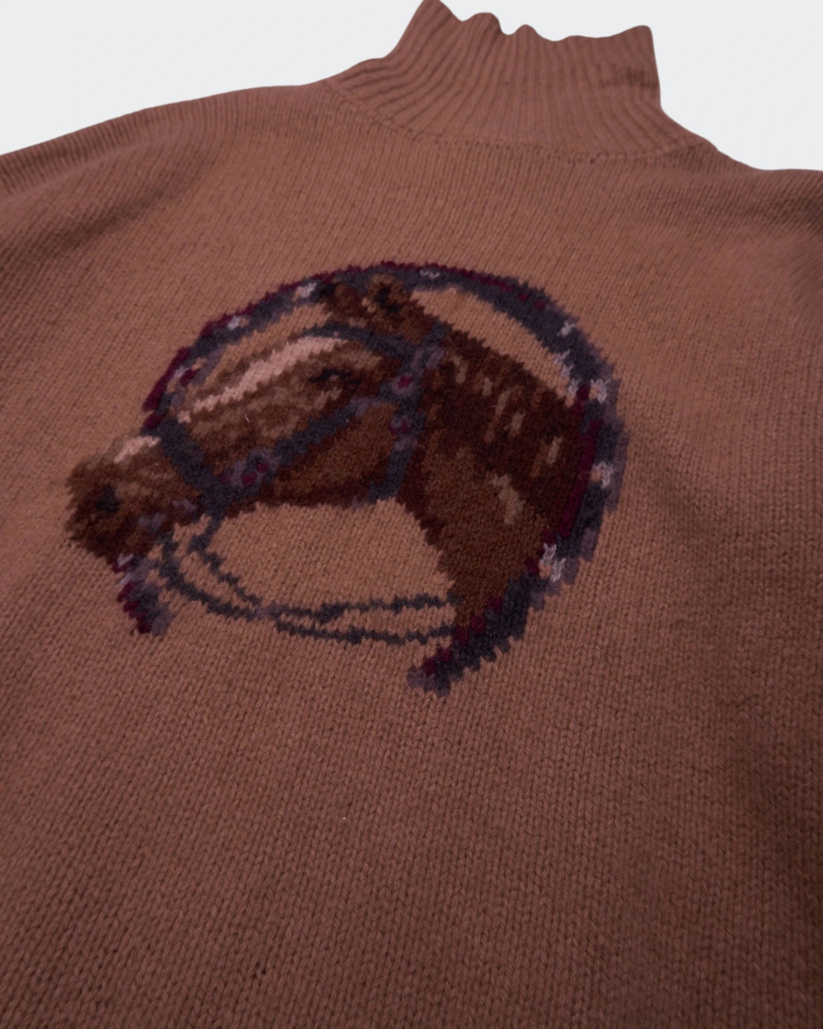Ralph Lauren Brown Turtleneck Jumper - XL