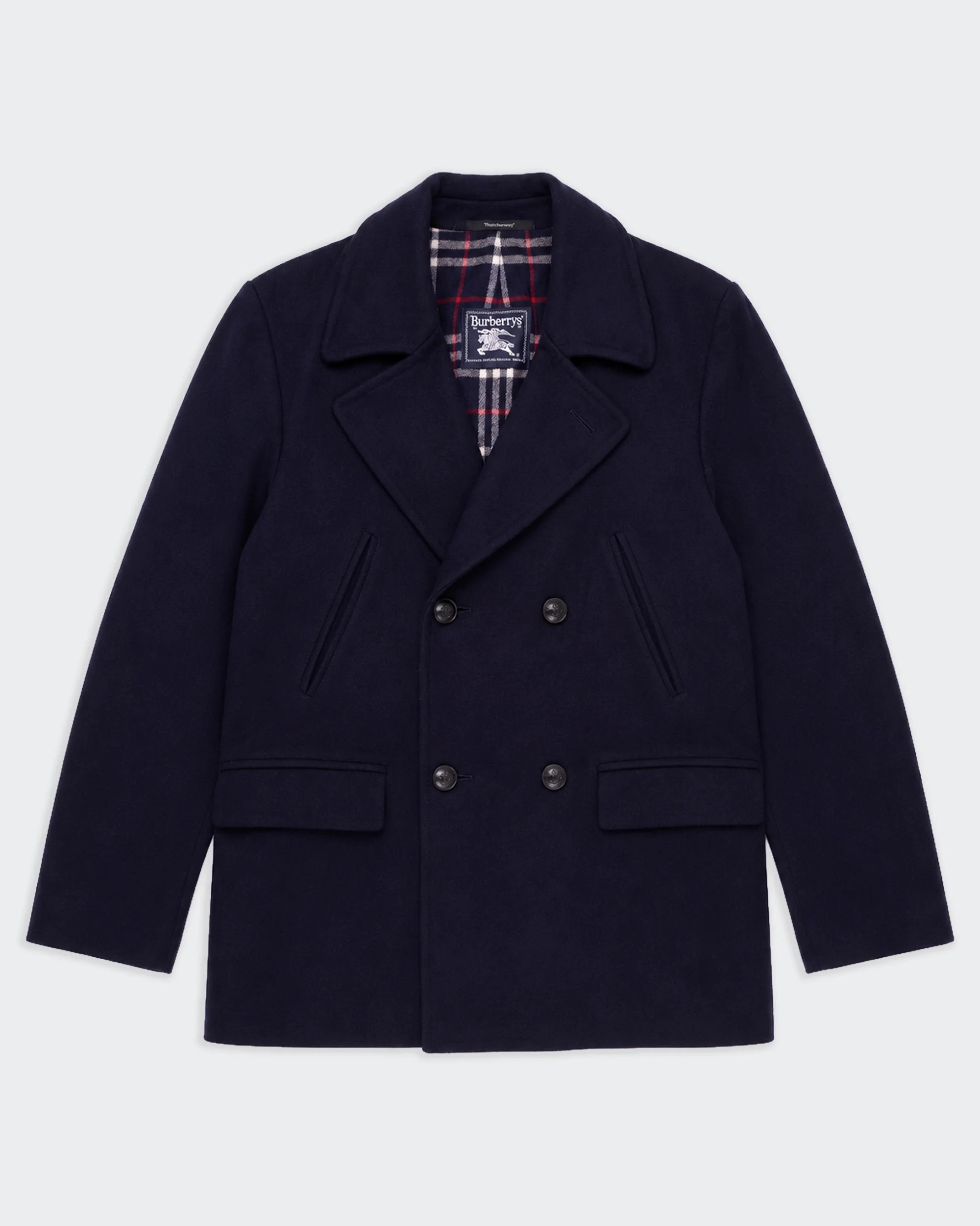 Burberry Navy Peacoat - XL