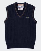 Lacoste Navy Sleeveless Jumper - L