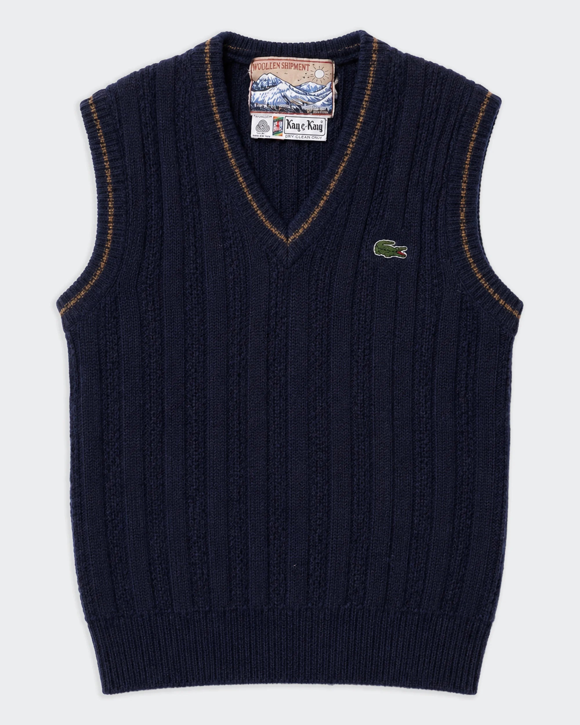 Lacoste Navy Sleeveless Jumper - L
