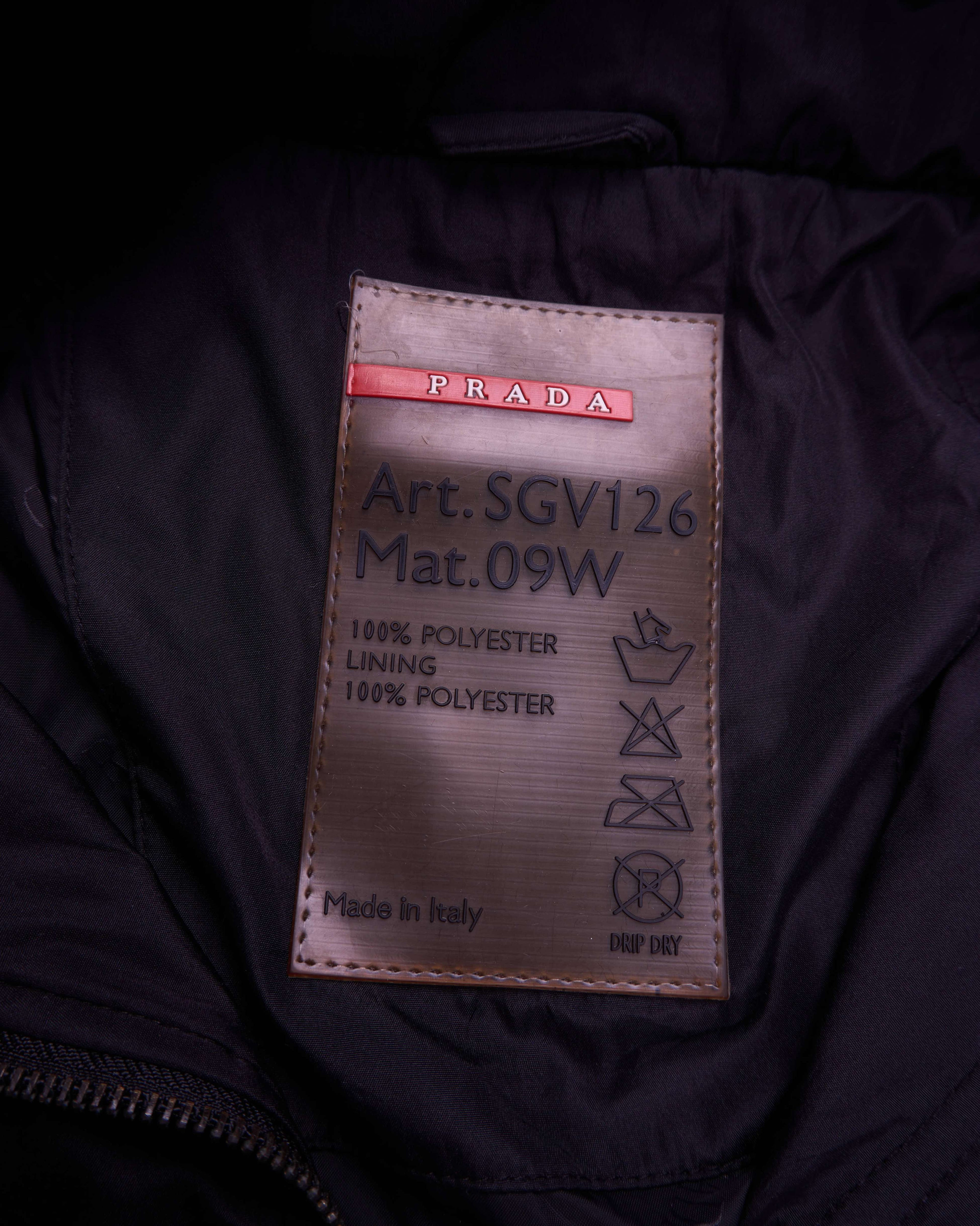 Prada Black Rain Jacket - M