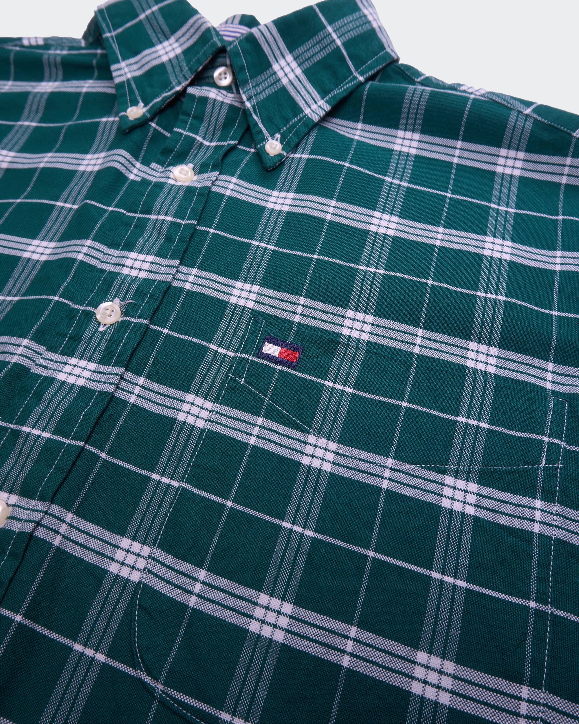 Tommy Hilfiger Green Button-down Shirt - L