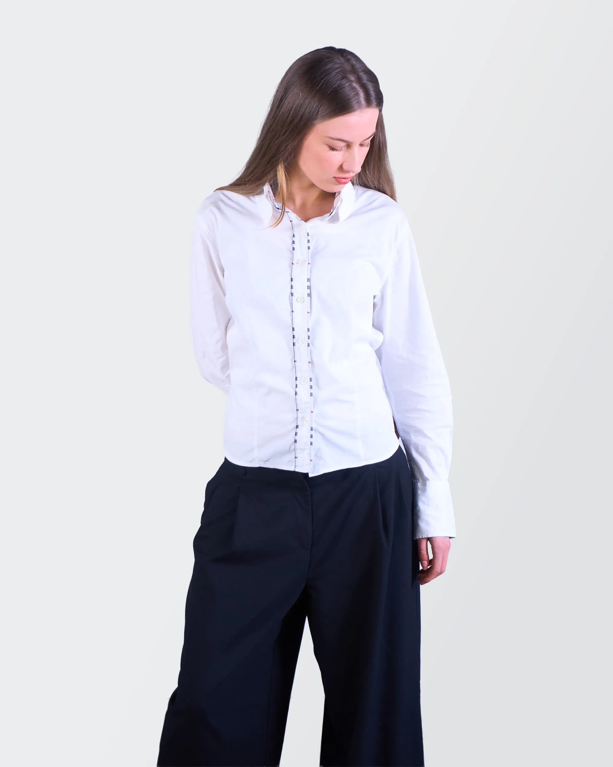 Burberry White Button-Down Shirt - S