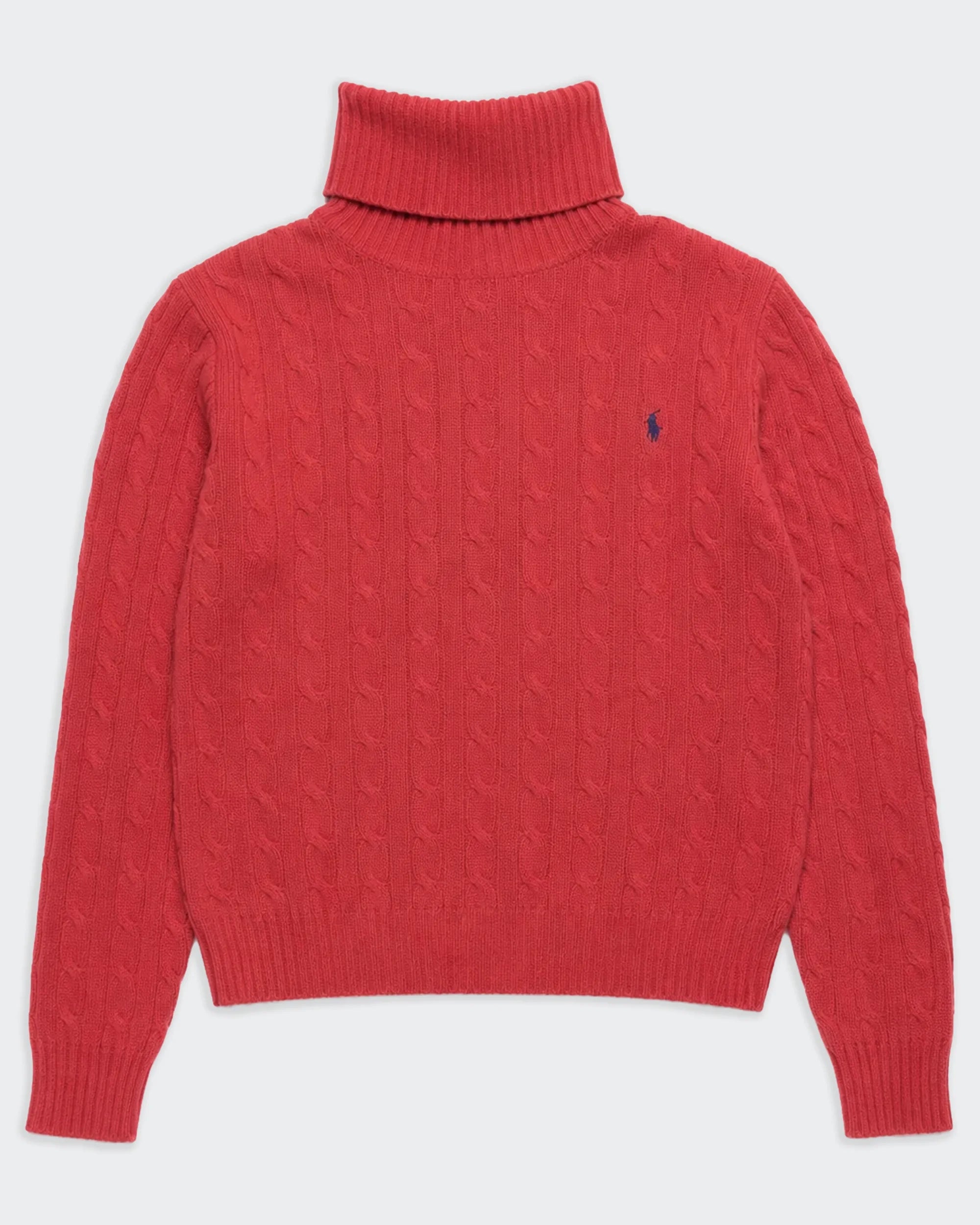 Ralph Lauren Red Turtleneck Jumper - M