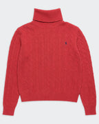 Ralph Lauren Red Turtleneck Jumper - M