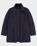 Burberry Navy Car Coat - L
