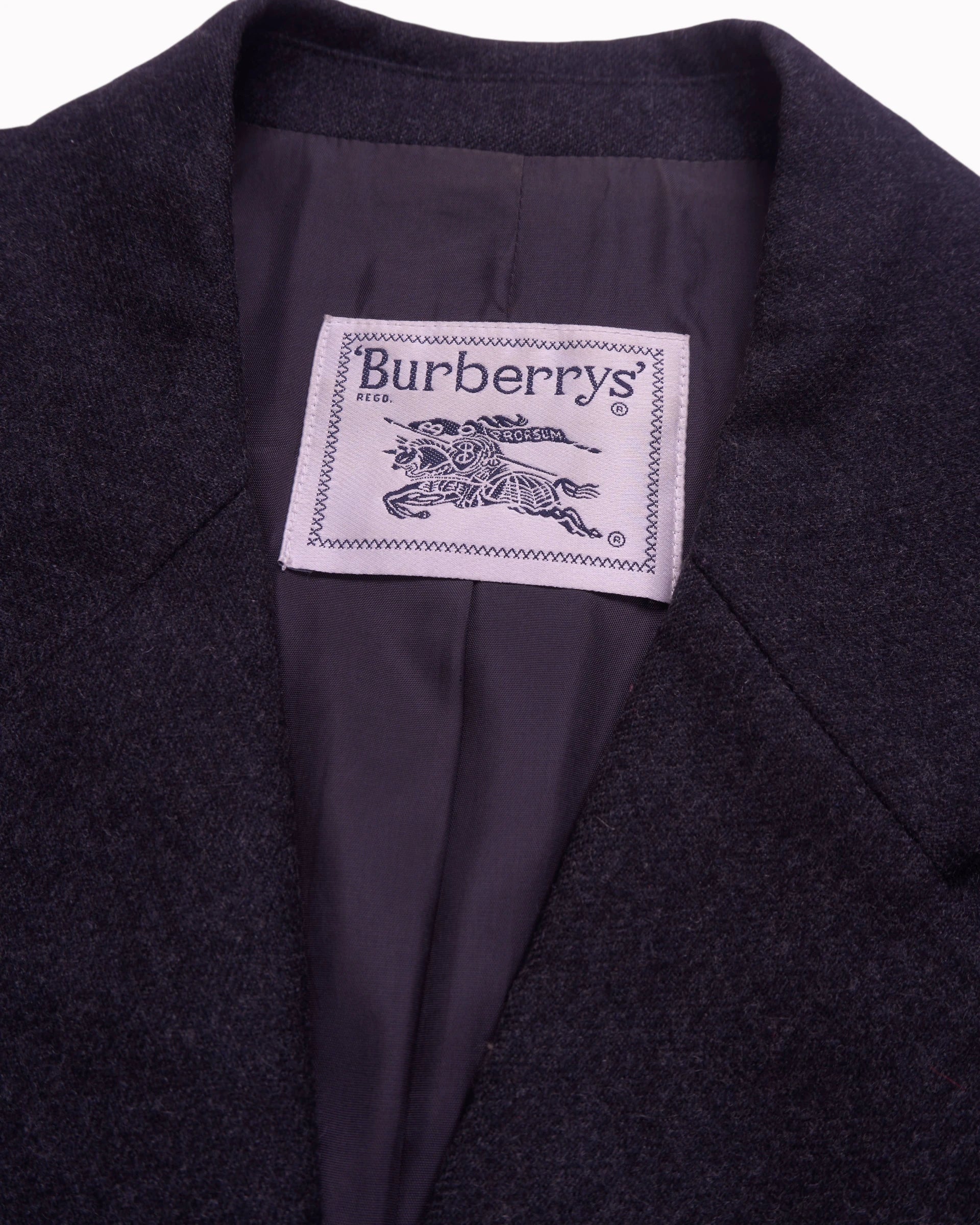 Burberry Navy Double-breasted Blazer - L