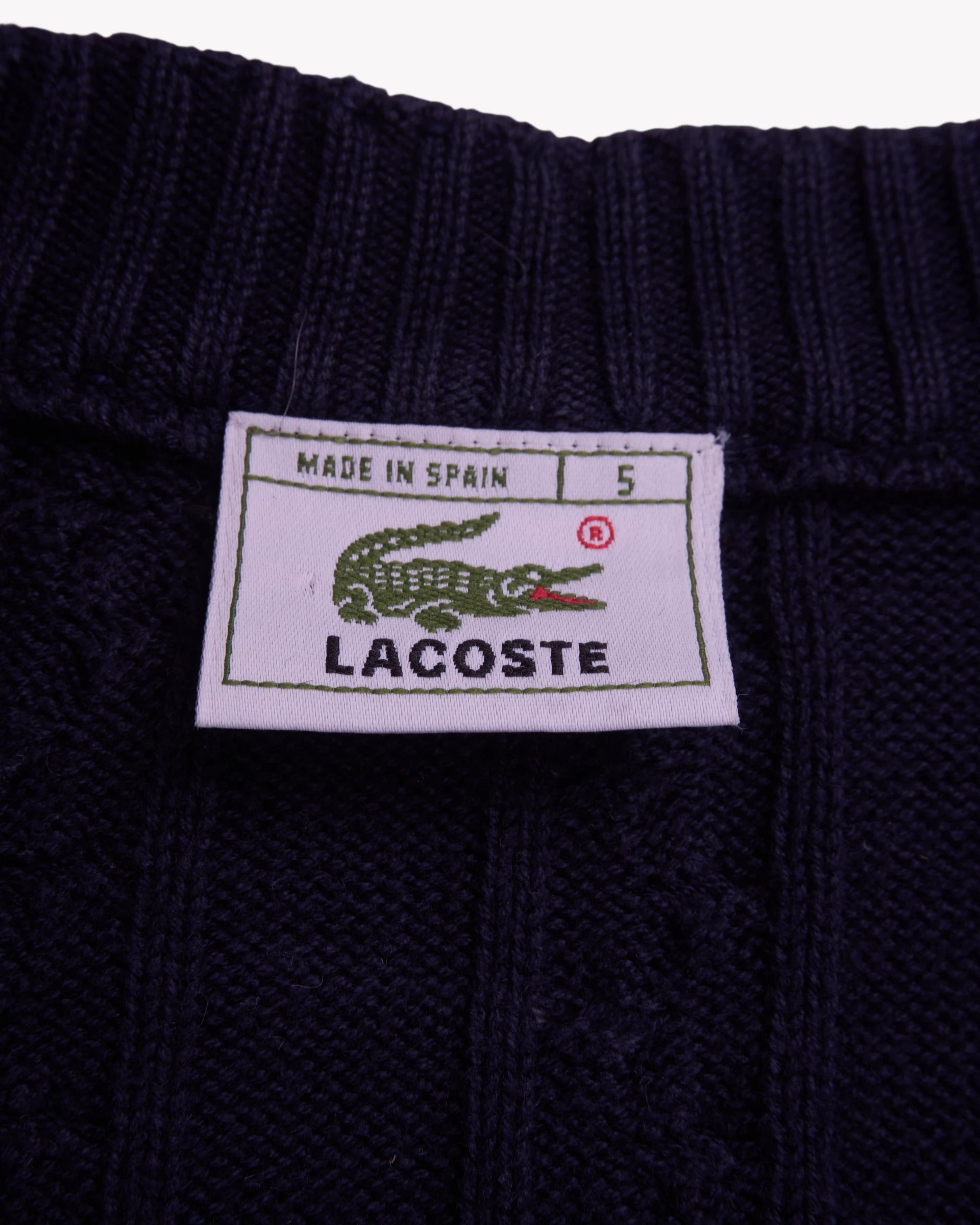 Lacoste Navy Button Cardigan - L