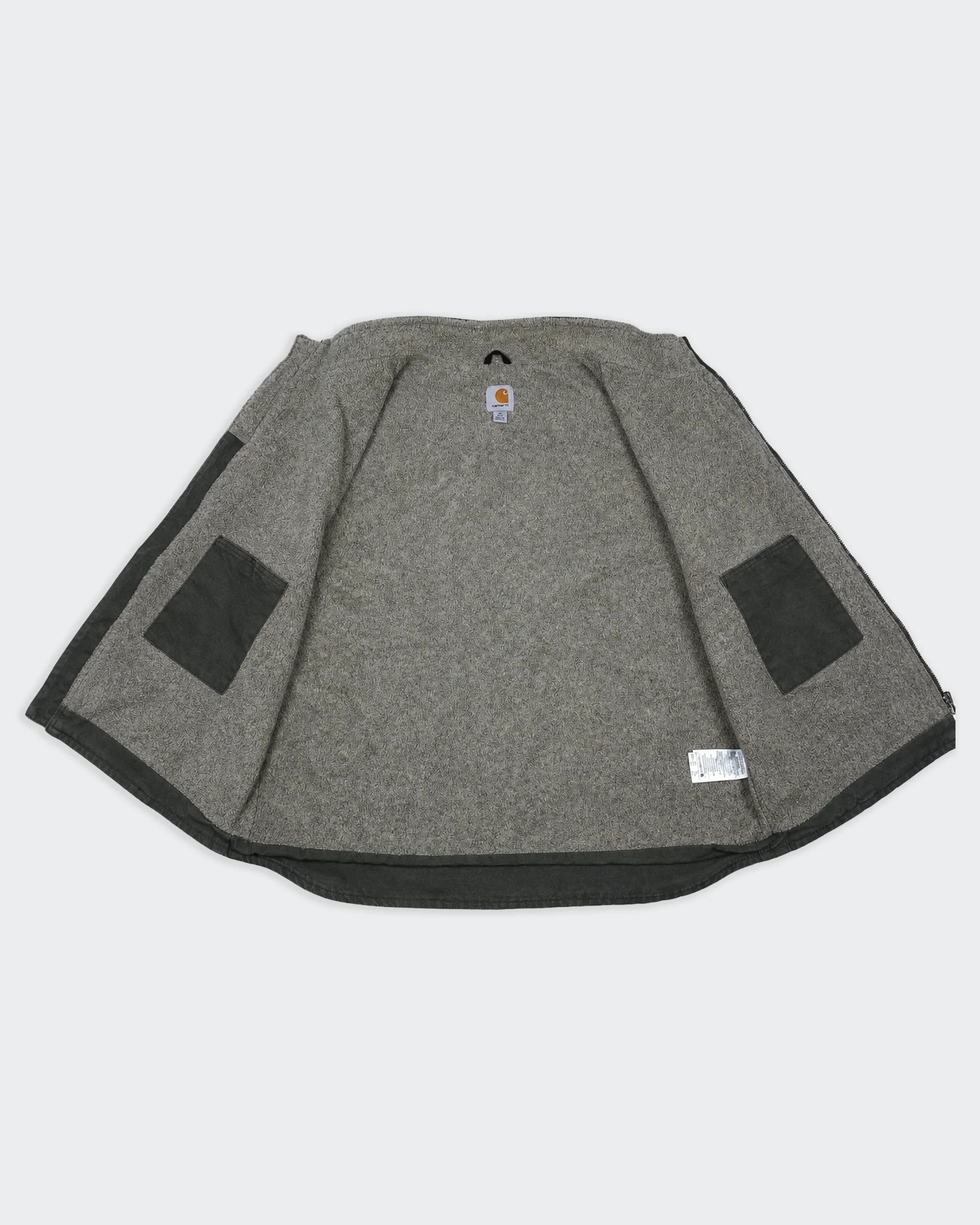 Carhartt Green Vest XL Canvas, Fleece