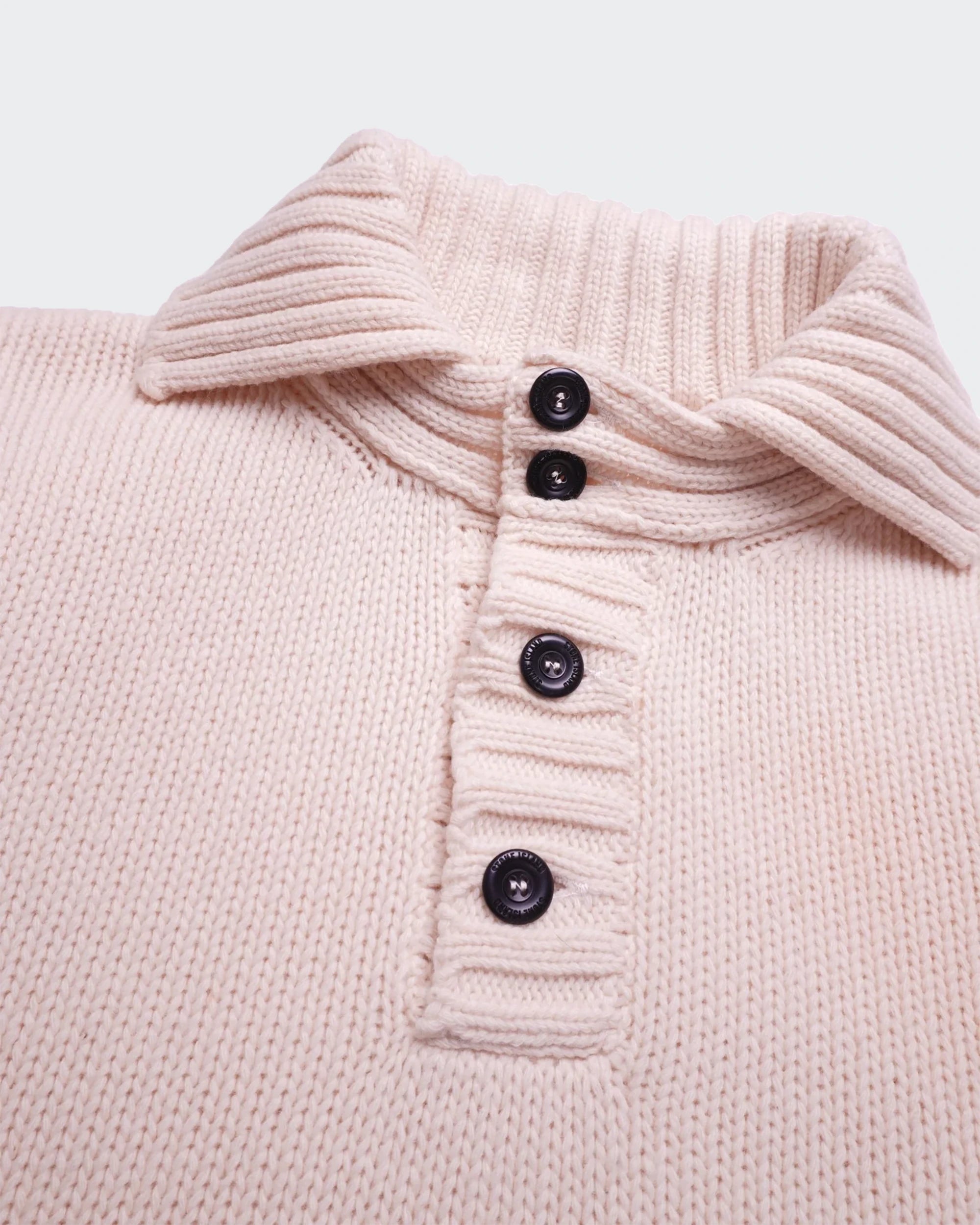 Stone Island witte gebreide poloshirt - maat L