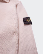 Stone Island witte gebreide poloshirt - maat L