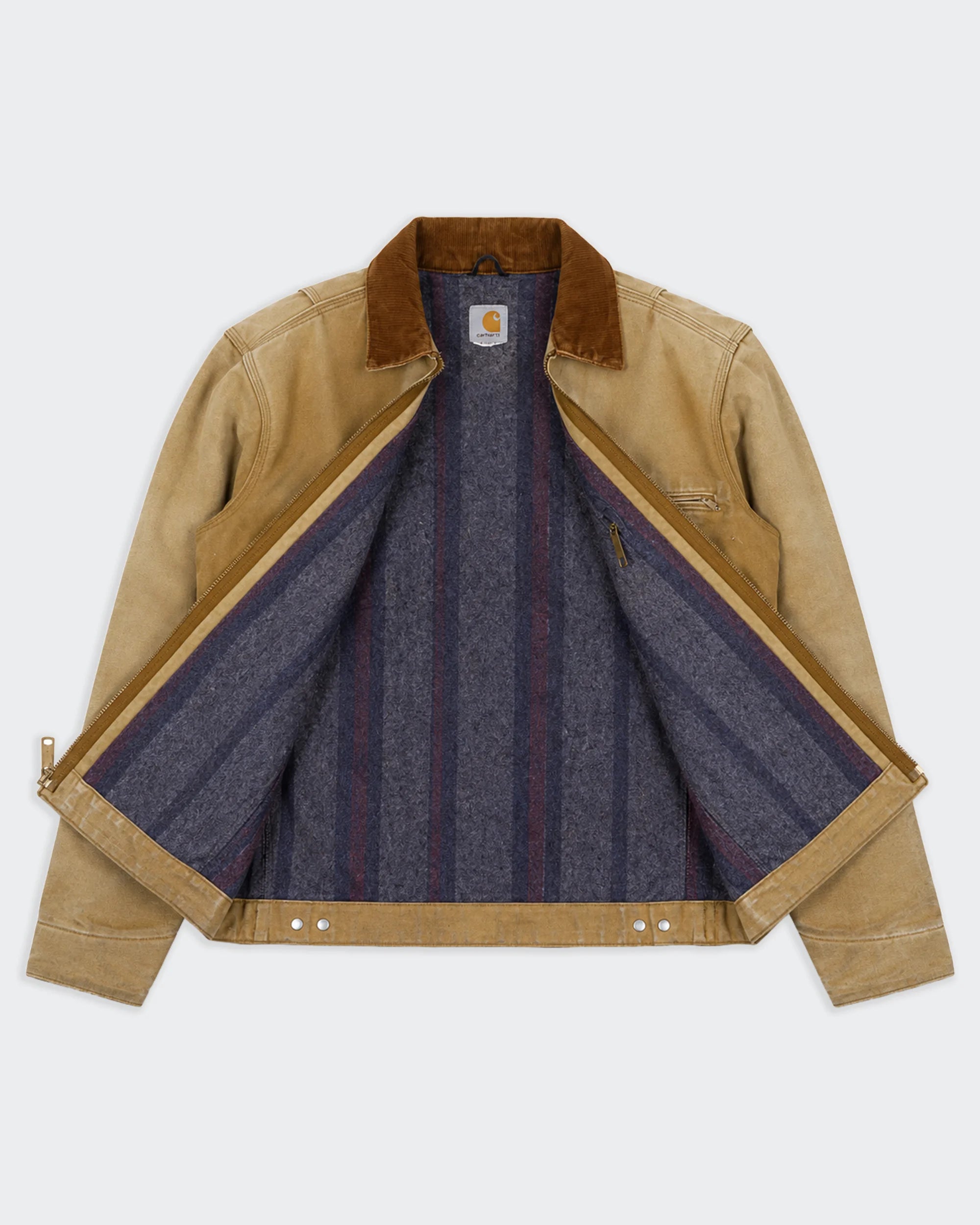 Carhartt bruine Detroit jas maat S katoen