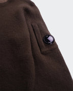 Cp Company Bruine wollen trui met ronde hals - S