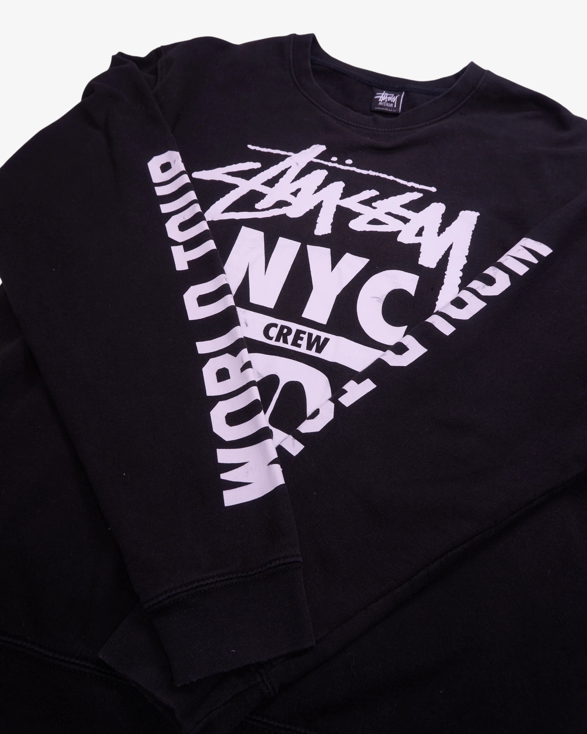 Stüssy Black Crewneck Jumper - M