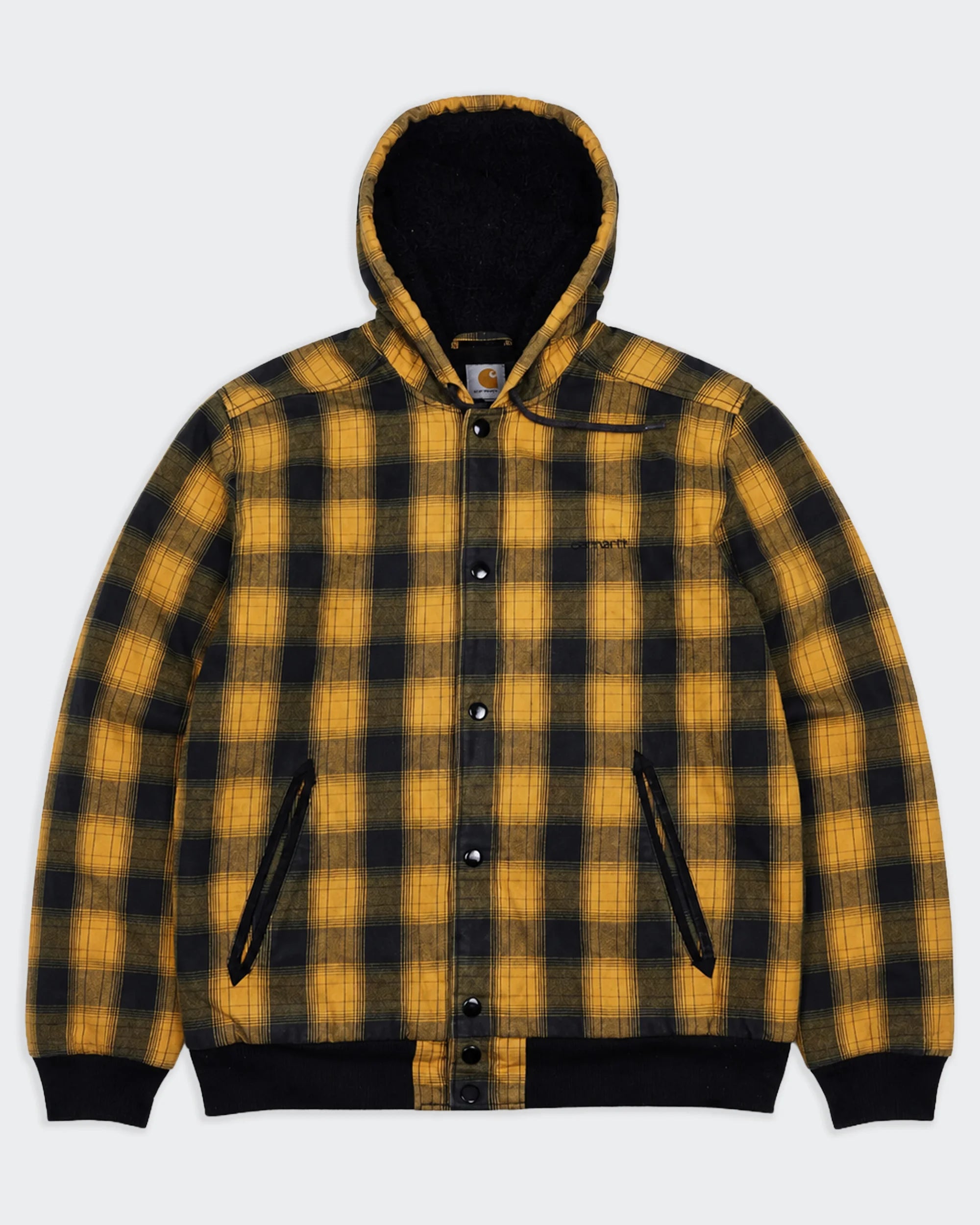Carhartt gele Active jas maat XL, gemaakt van katoen en polyester.