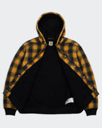 Carhartt gele Active jas maat XL, gemaakt van katoen en polyester.