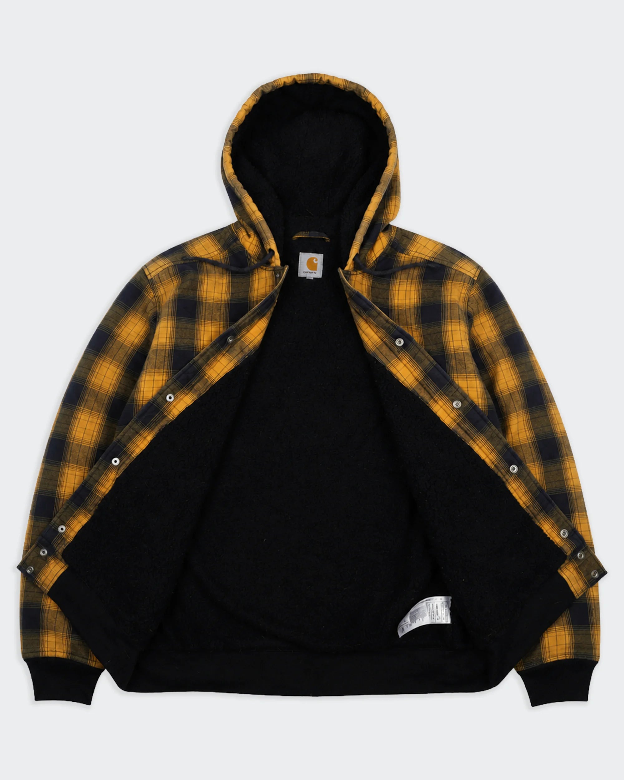 Carhartt gele Active jas maat XL, gemaakt van katoen en polyester.