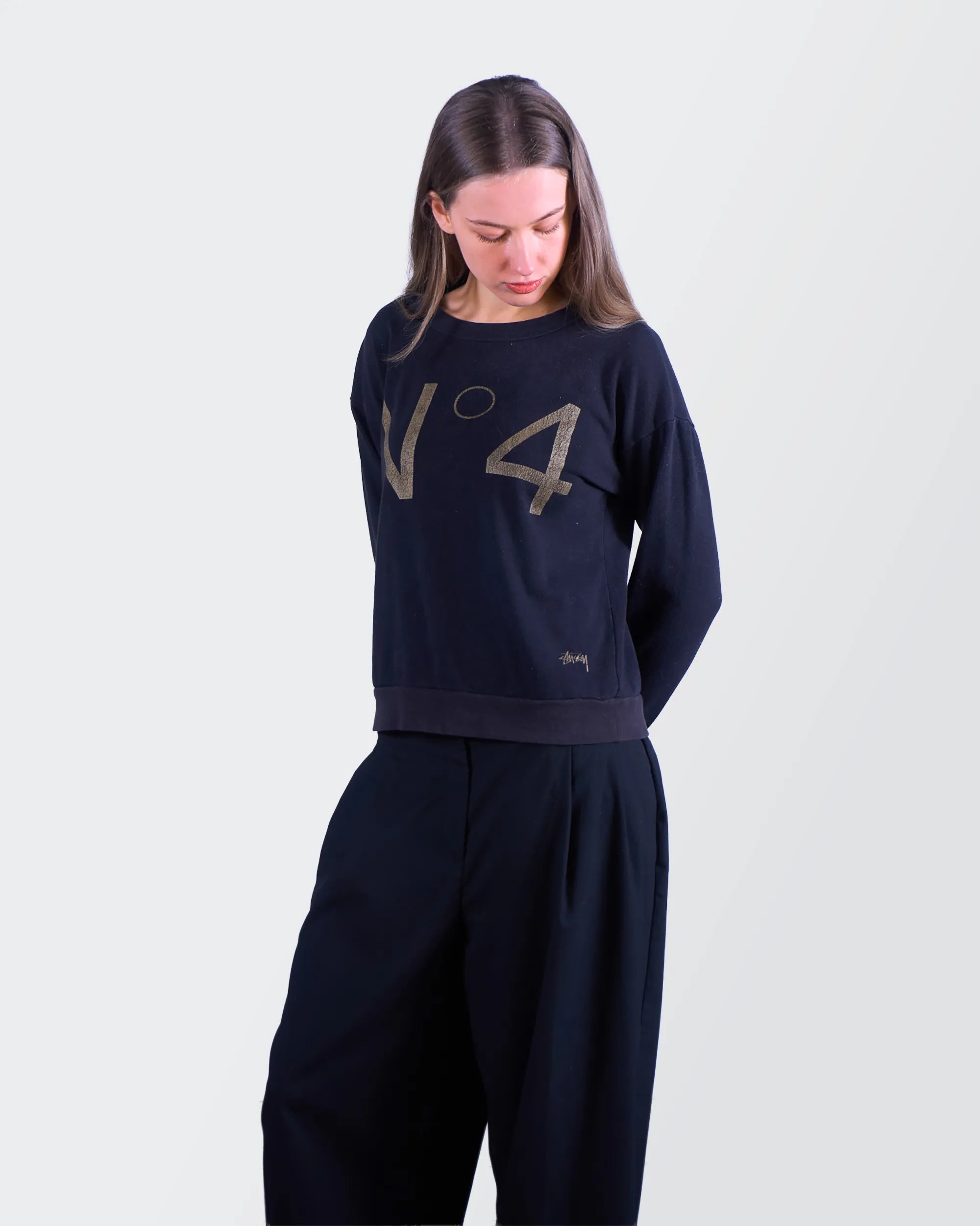 Stüssy Navy Long Sleeve T-shirt - S