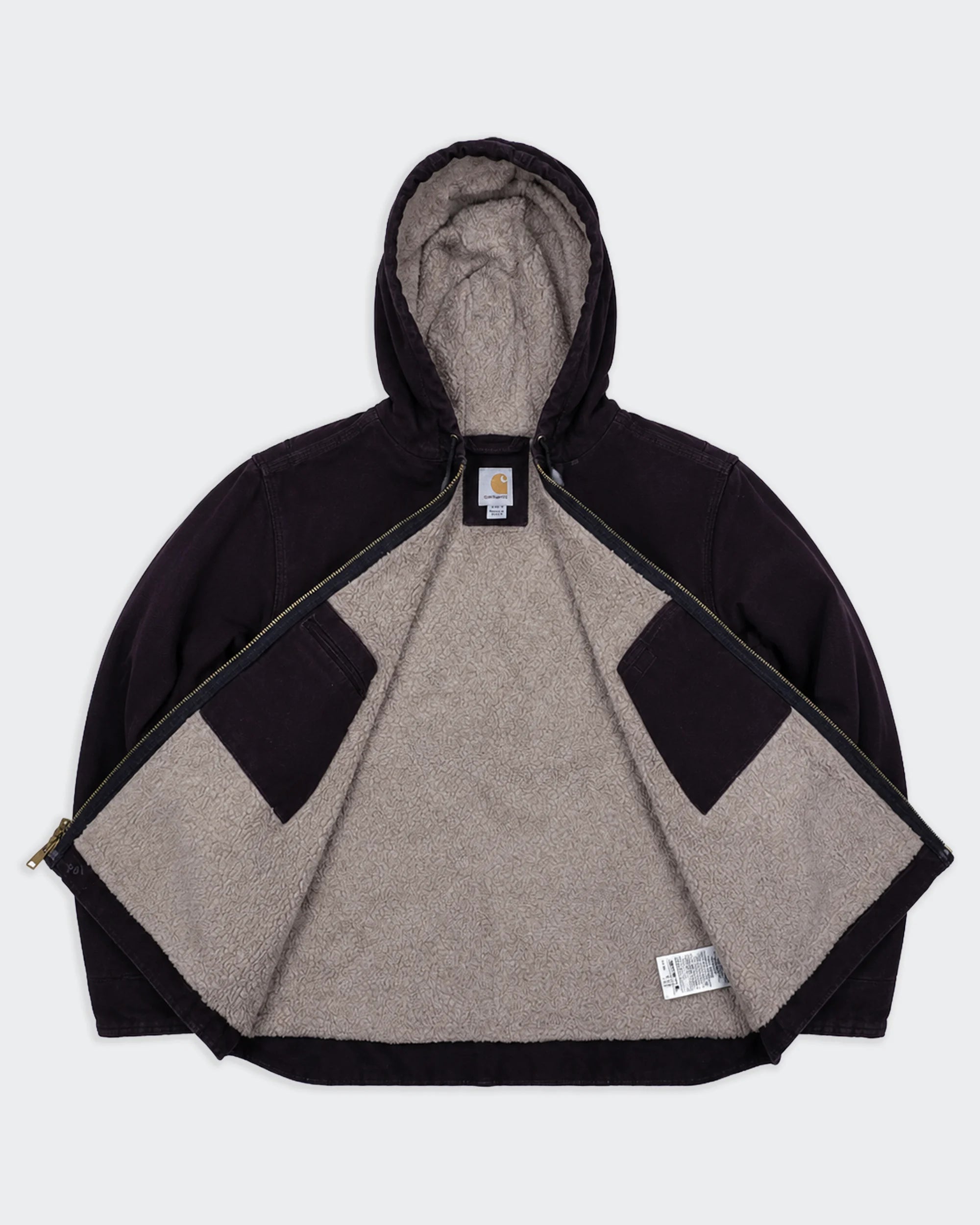 Carhartt zwarte Active jas maat S, canvas, sherpa