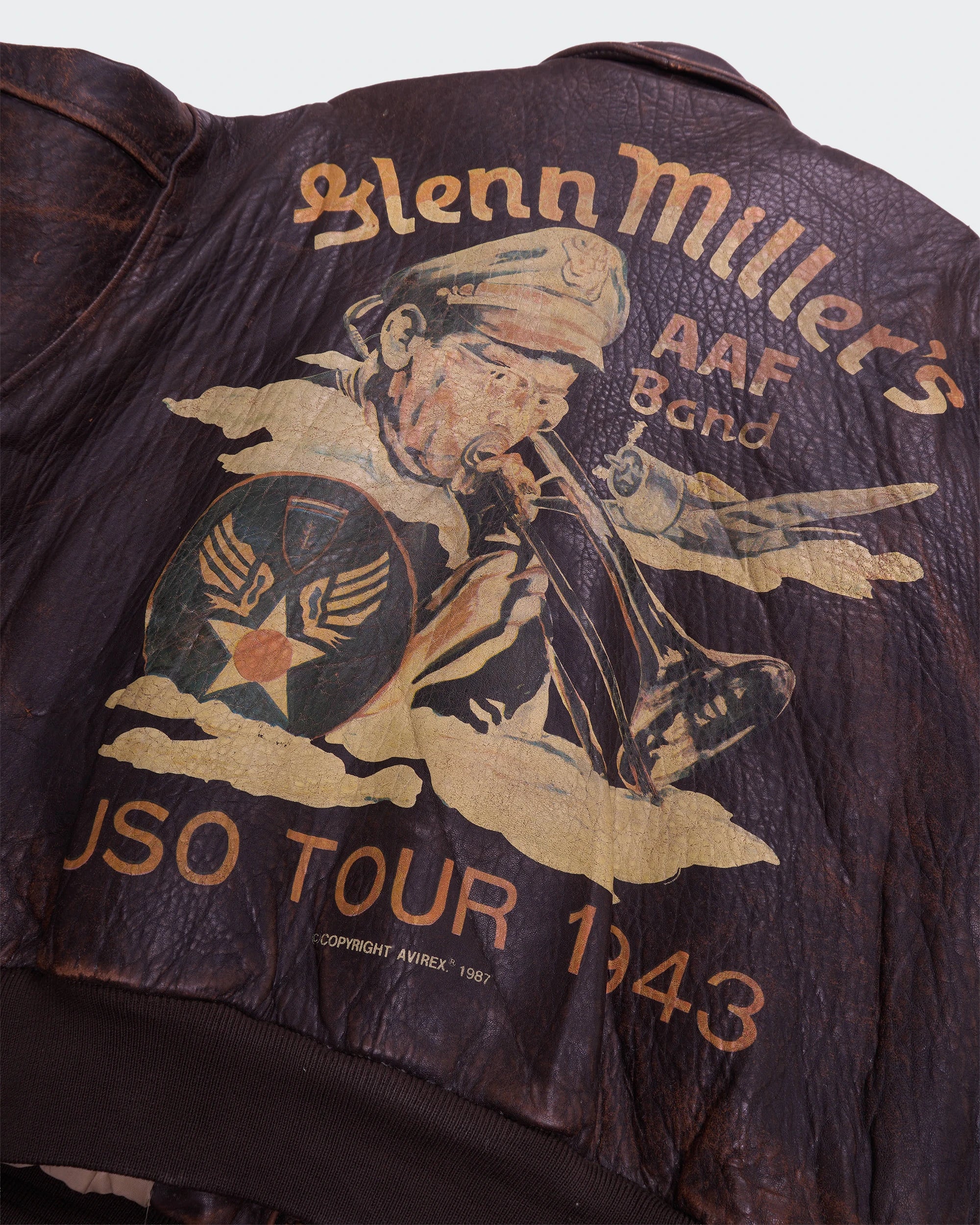 Avirex Brown Bomber Jacket - L