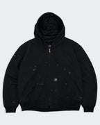 Carhartt zwarte Active jas maat M, gemaakt van katoen en polyester.