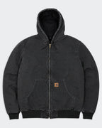 Carhartt zwarte Active jas maat L, gemaakt van katoen