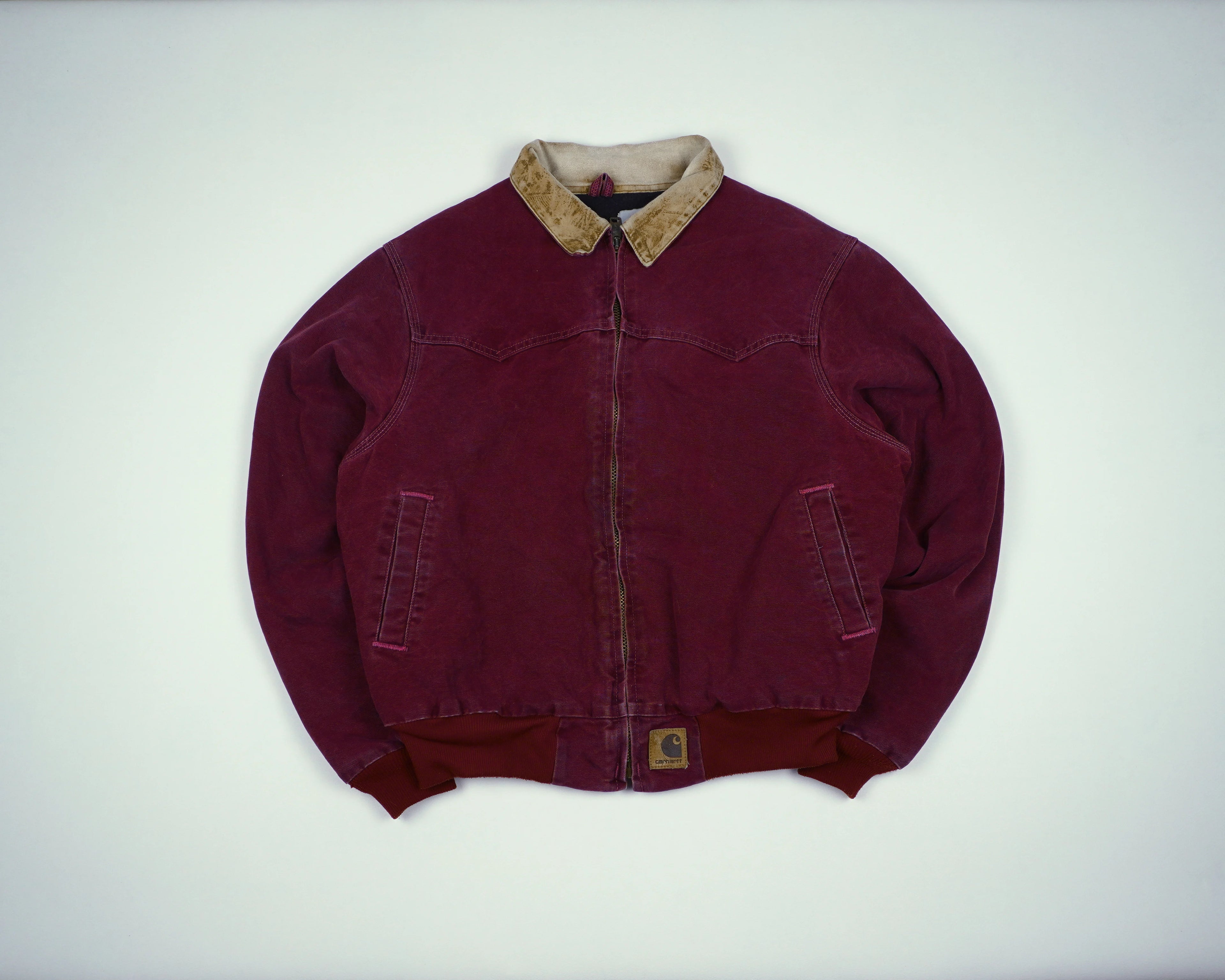 Carhartt Red Santa Fe Bomber Jacket M Cotton