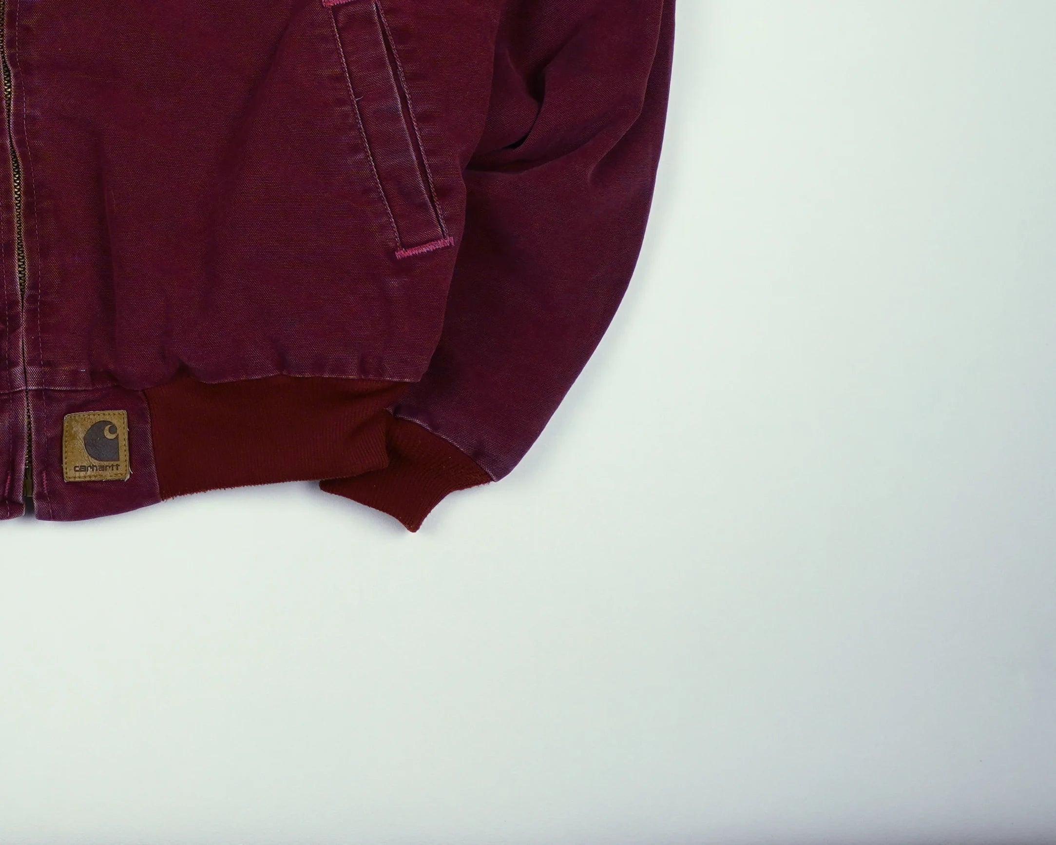 Carhartt Red Santa Fe Bomber Jacket M Cotton