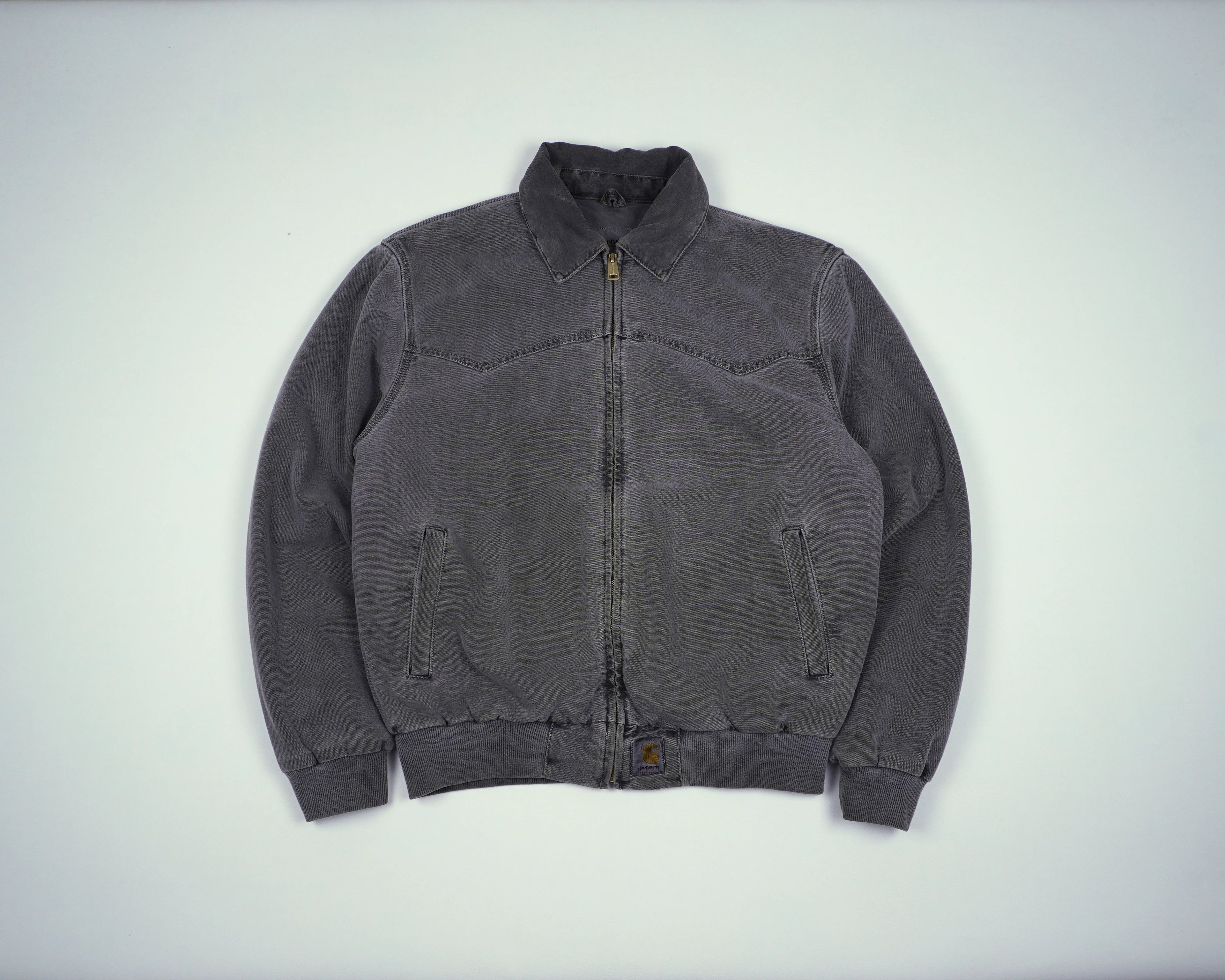 Carhartt Grey Santa Fe Bomber Jacket M Cotton