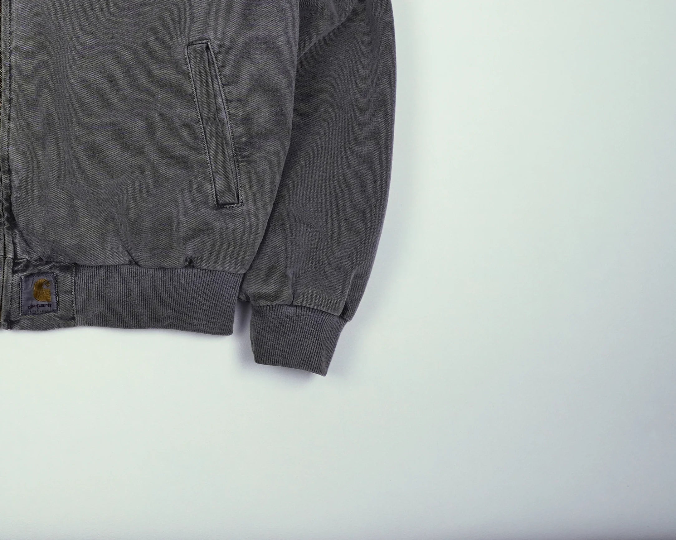 Carhartt Grey Santa Fe Bomber Jacket M Cotton