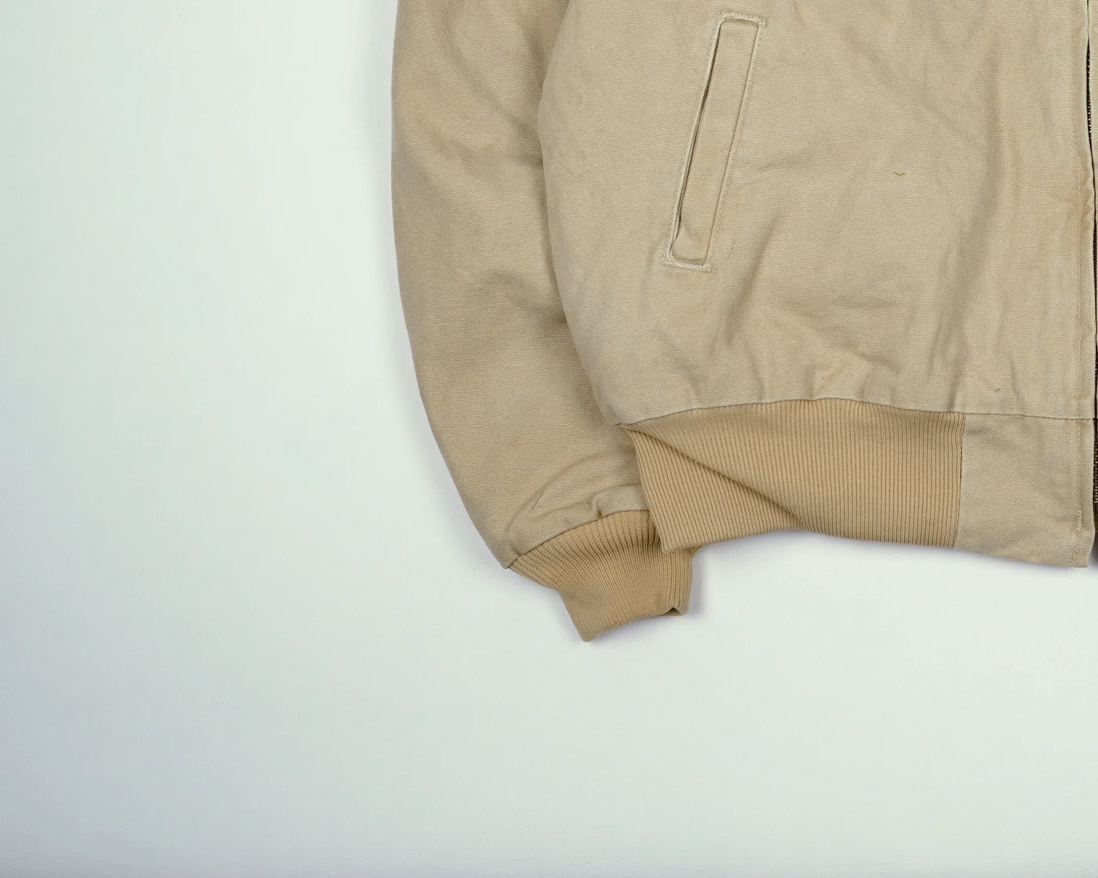 Carhartt Beige Santa Fe Bomber Jacket L Canvas