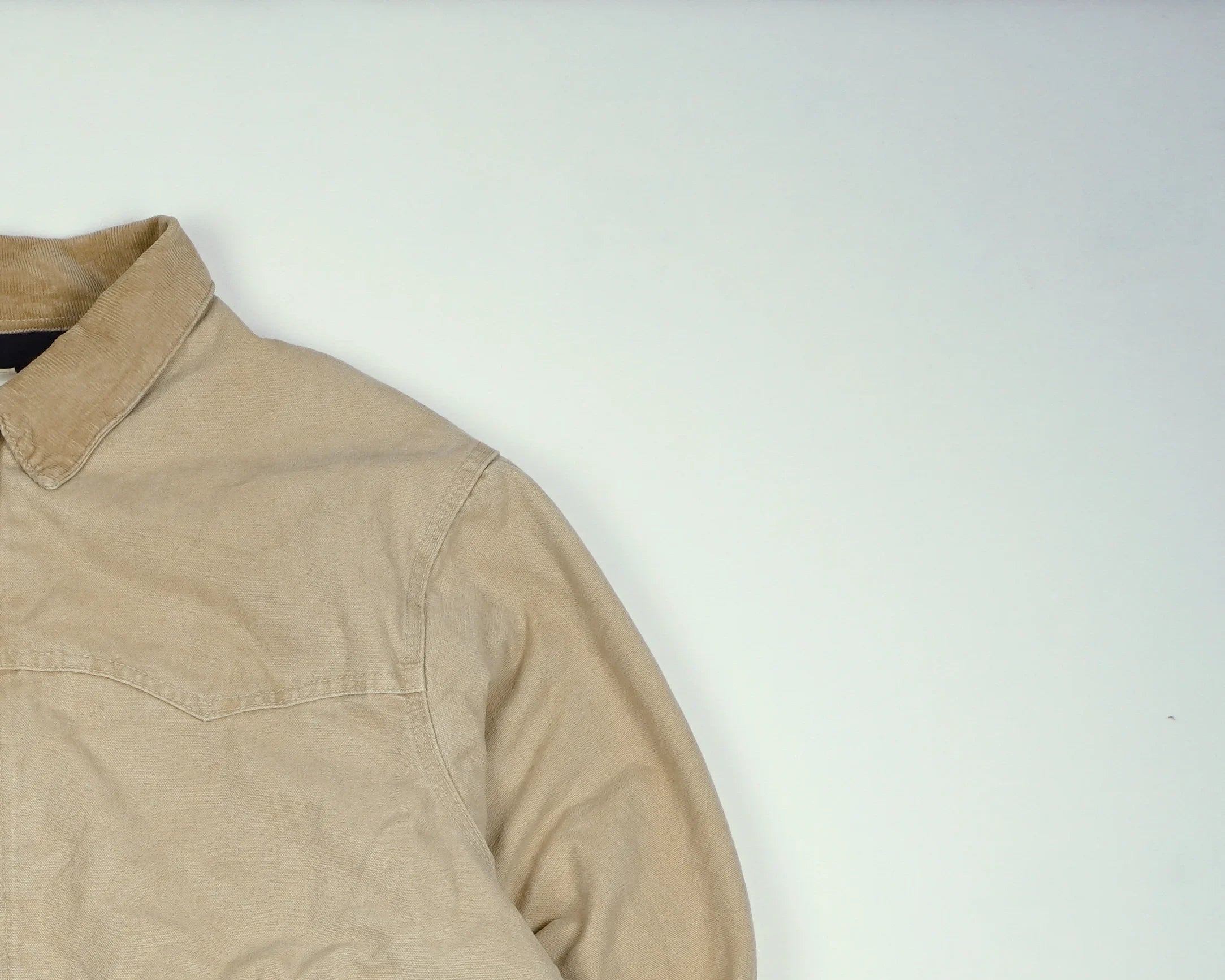 Carhartt Beige Santa Fe Bomber Jacket L Canvas