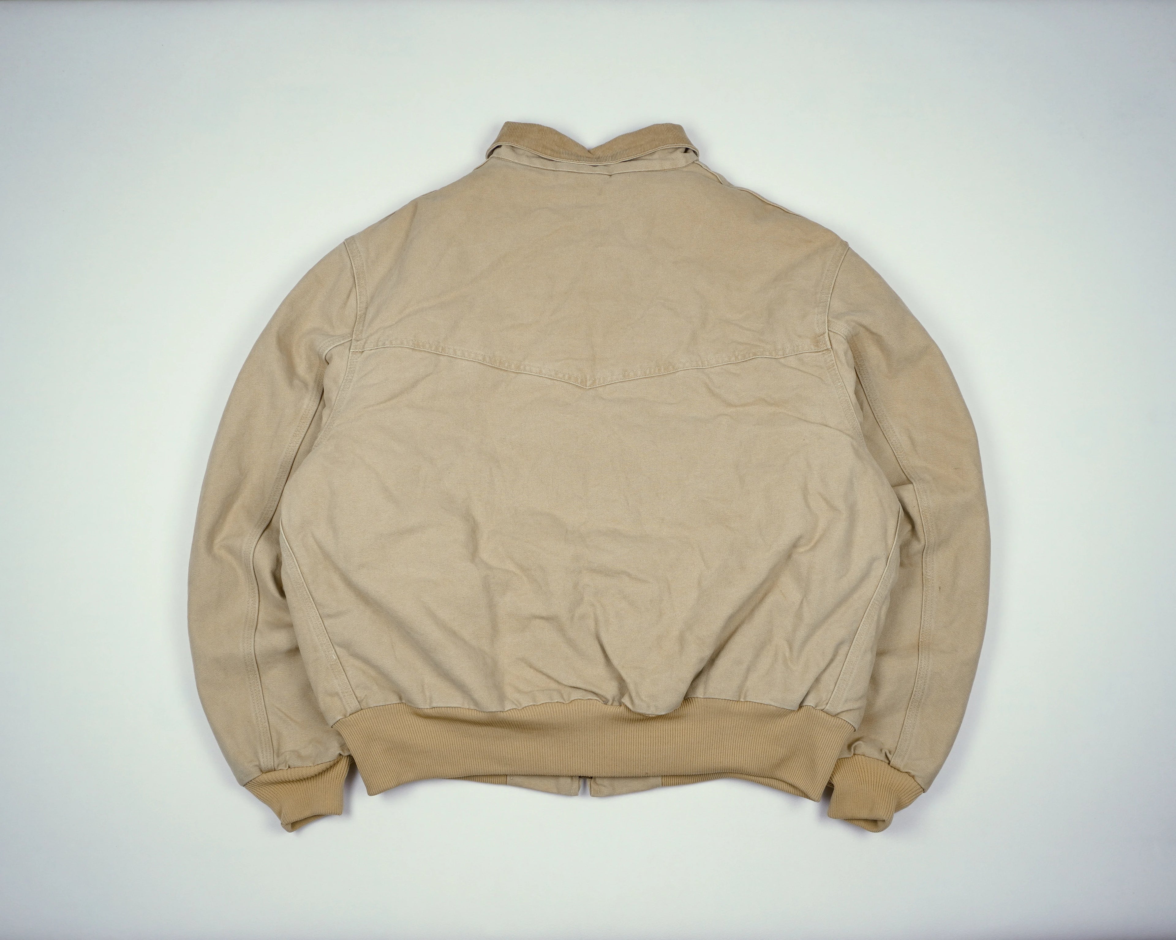 Carhartt Beige Santa Fe Bomber Jacket L Canvas
