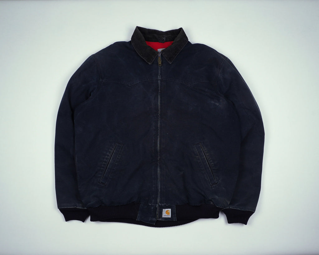 Carhartt Navy Santa Fe Bomber Jacket XL Cotton