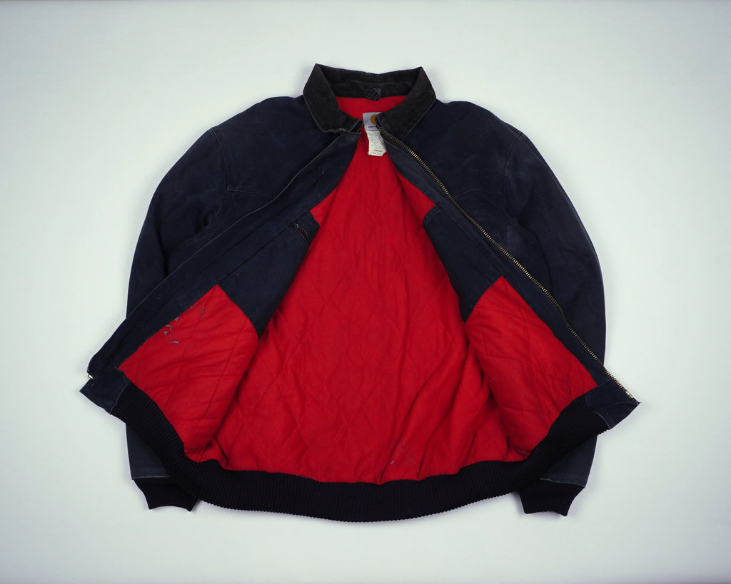 Carhartt Navy Santa Fe Bomber Jacket XL Cotton