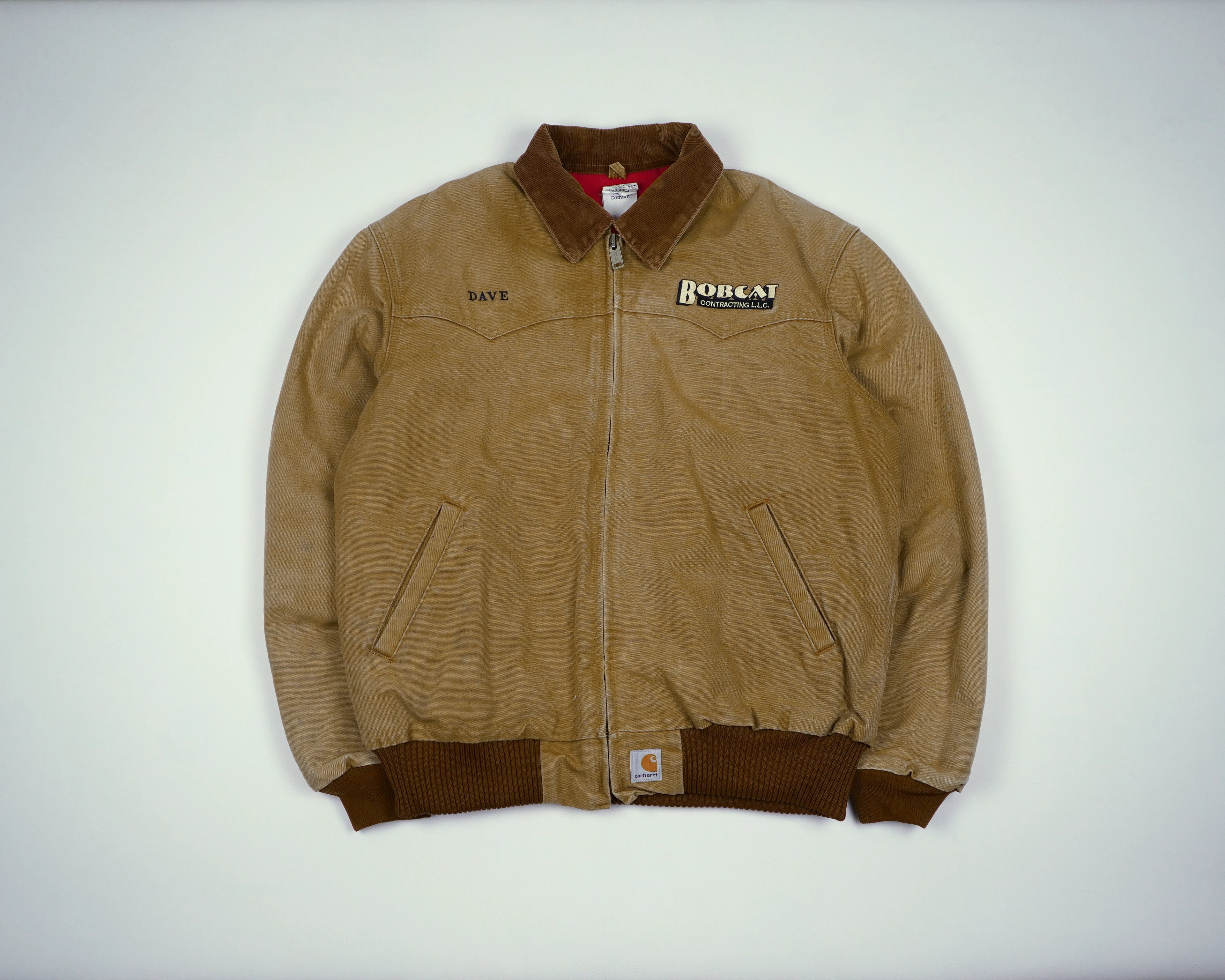Carhartt Brown Santa Fe Bomber Jacket L Suede