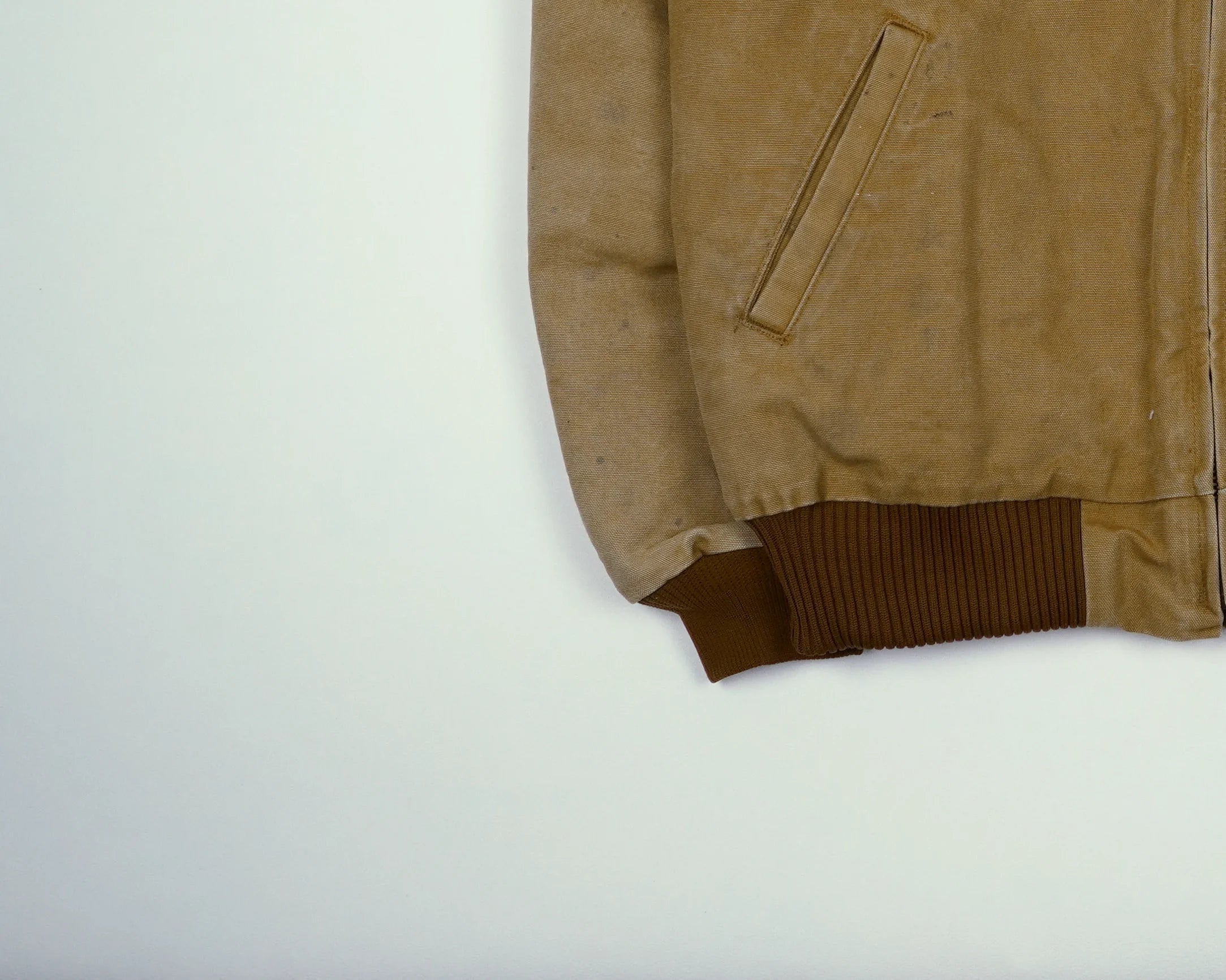 Carhartt Brown Santa Fe Bomber Jacket L Suede