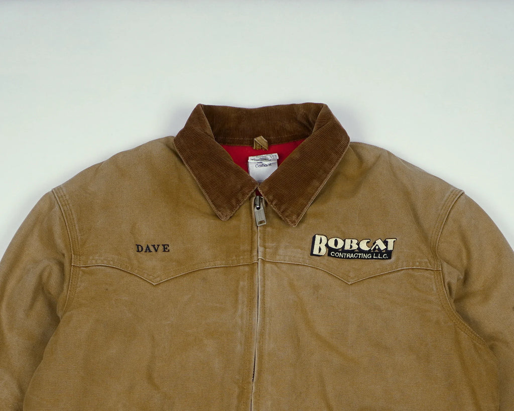 Carhartt Brown Santa Fe Bomber Jacket L Suede