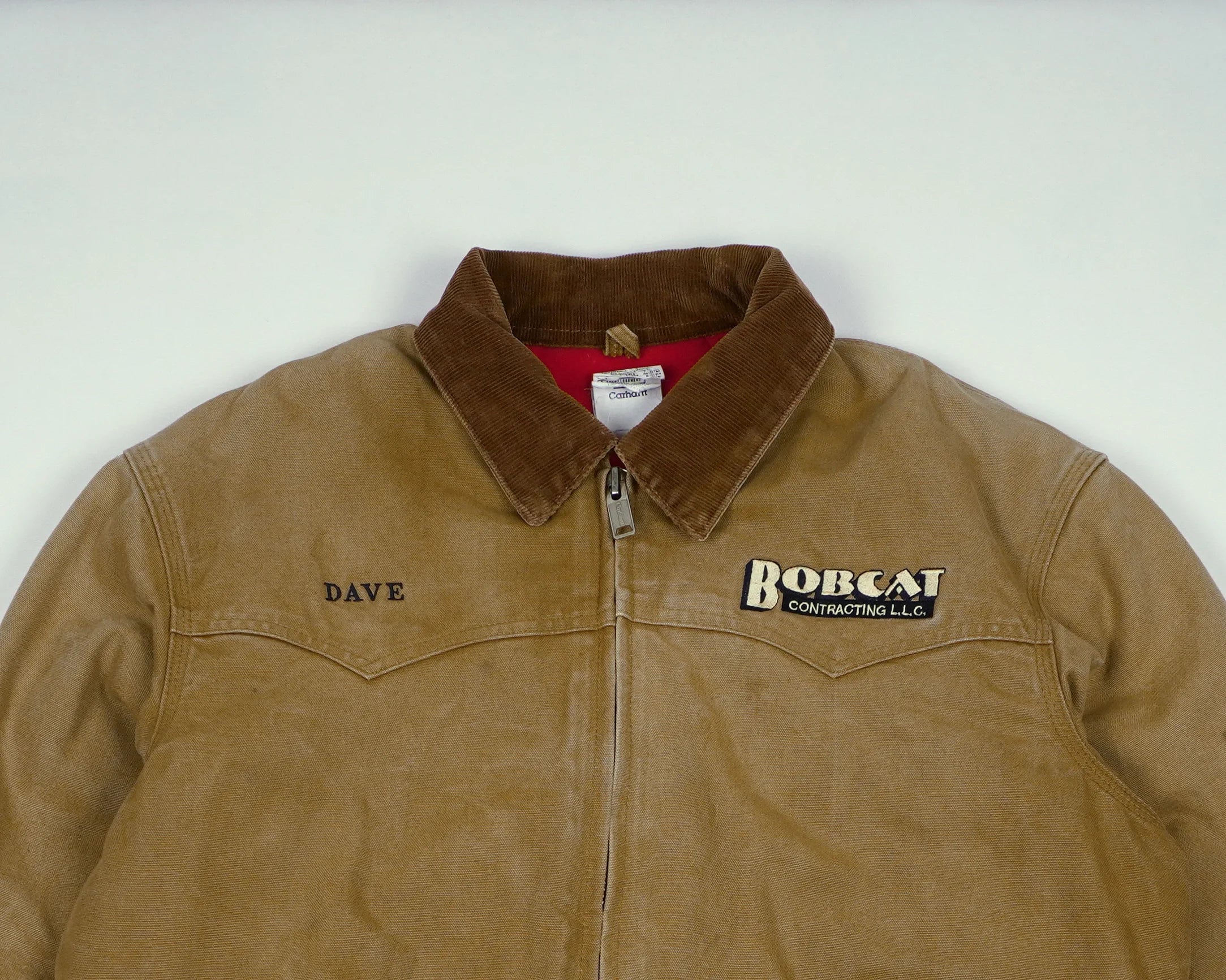 Carhartt Brown Santa Fe Bomber Jacket L Suede