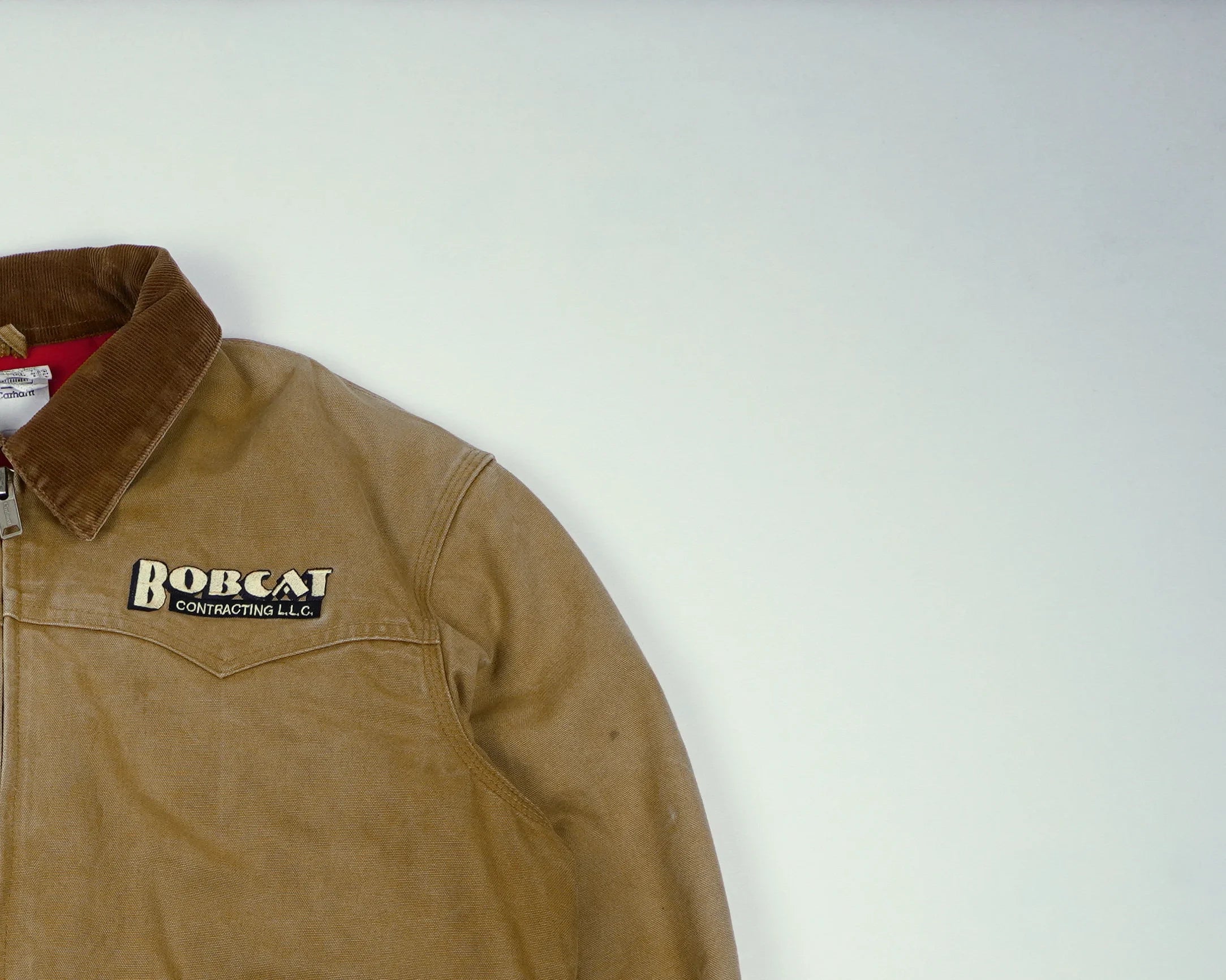 Carhartt Brown Santa Fe Bomber Jacket L Suede