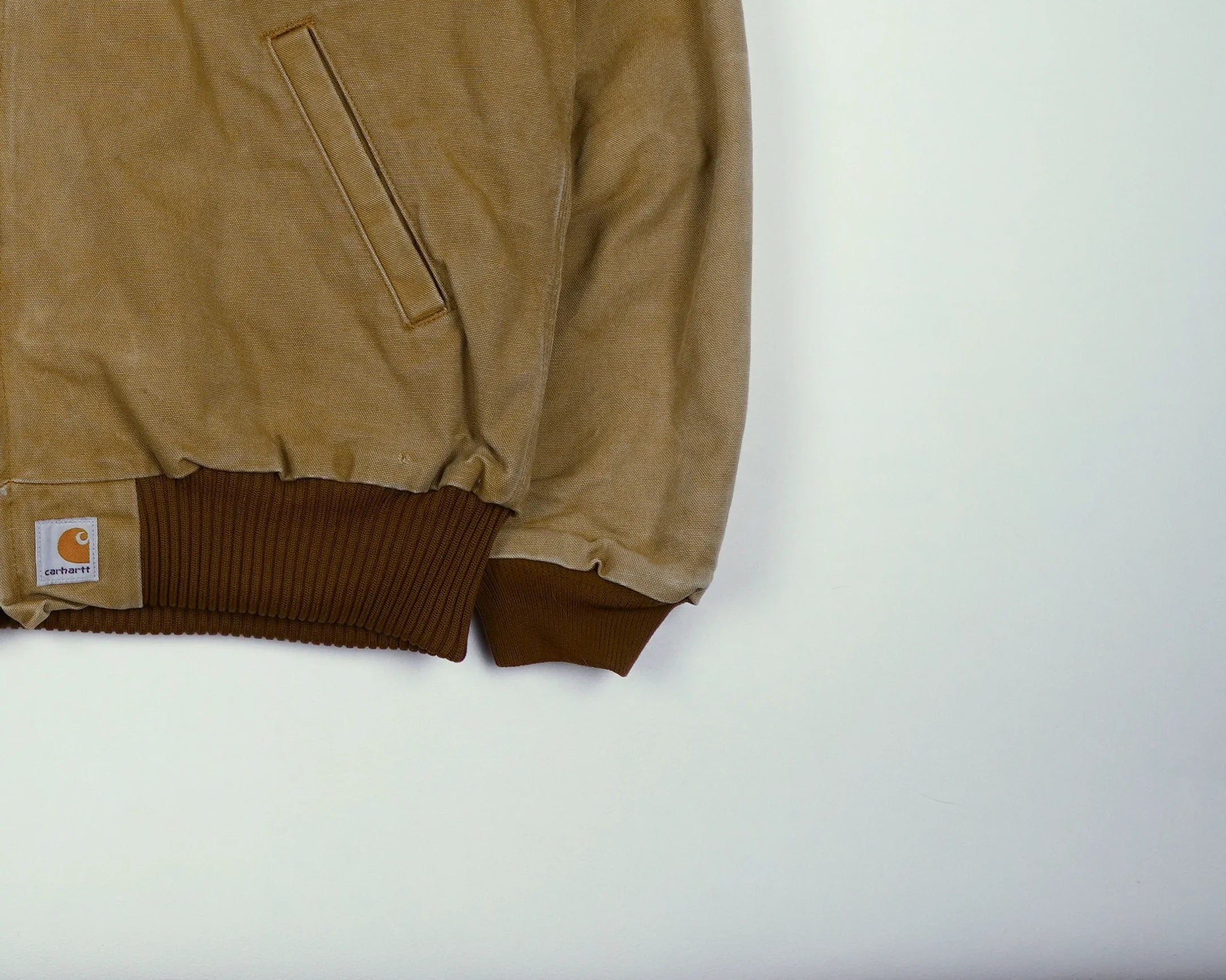 Carhartt Brown Santa Fe Bomber Jacket L Suede