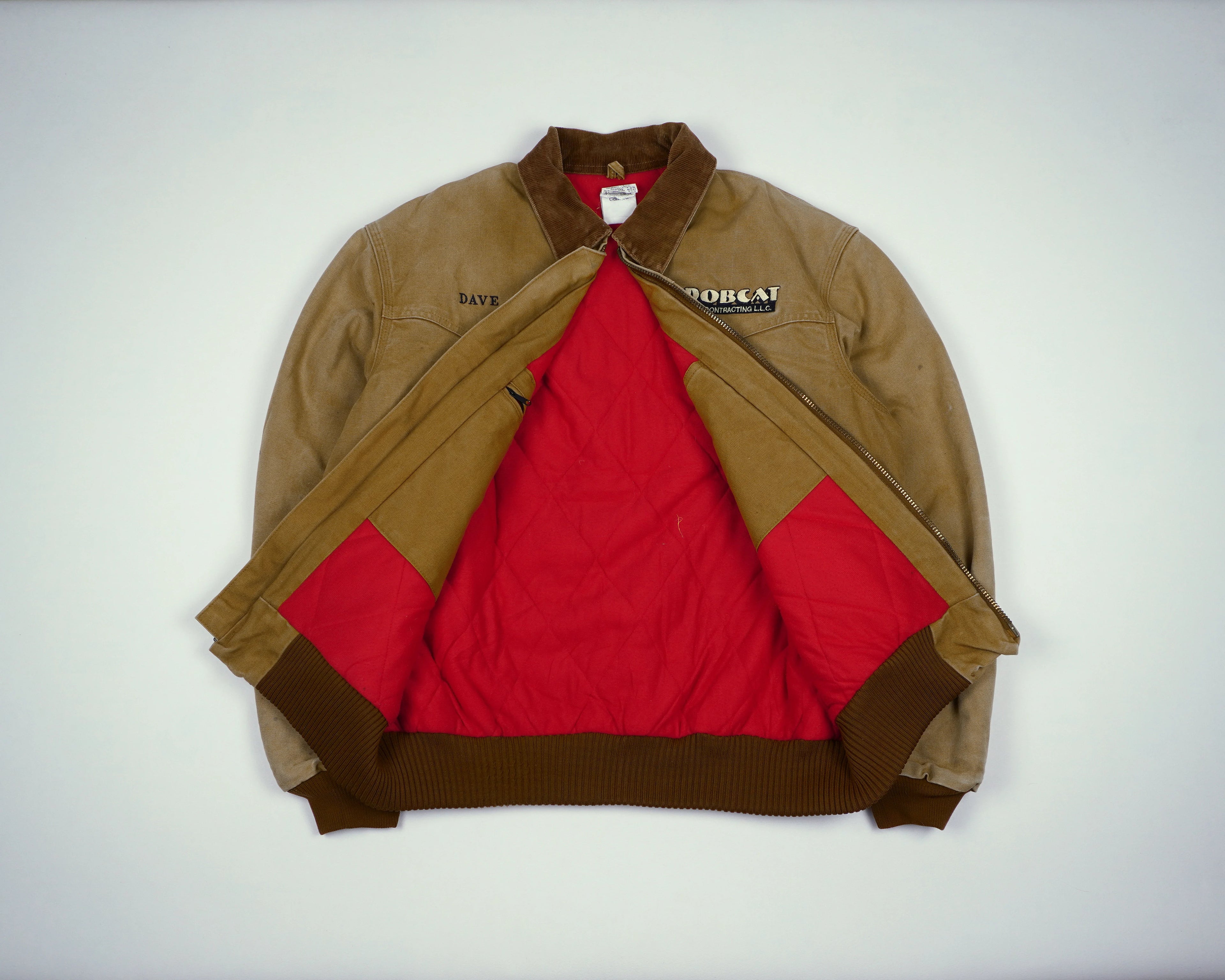 Carhartt Brown Santa Fe Bomber Jacket L Suede