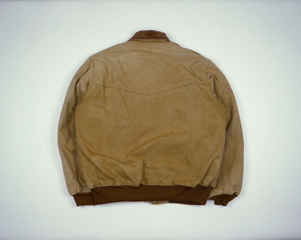 Carhartt Brown Santa Fe Bomber Jacket L Suede