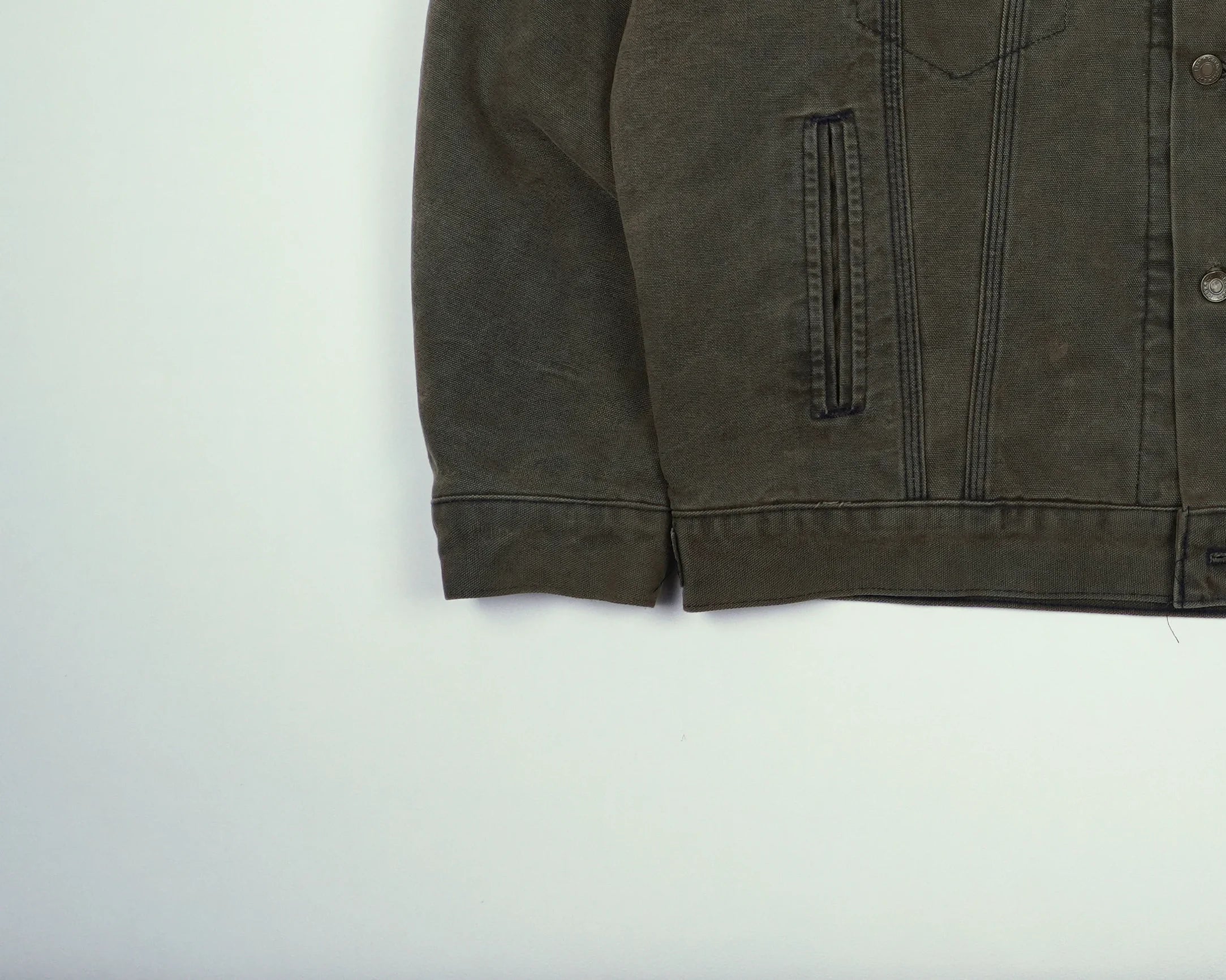 Carhartt Brown Trucker Detroit Jacket L Cotton