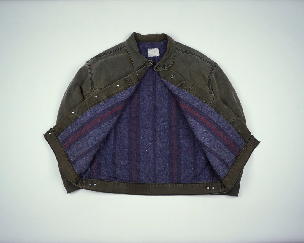 Carhartt Brown Trucker Detroit Jacket L Cotton