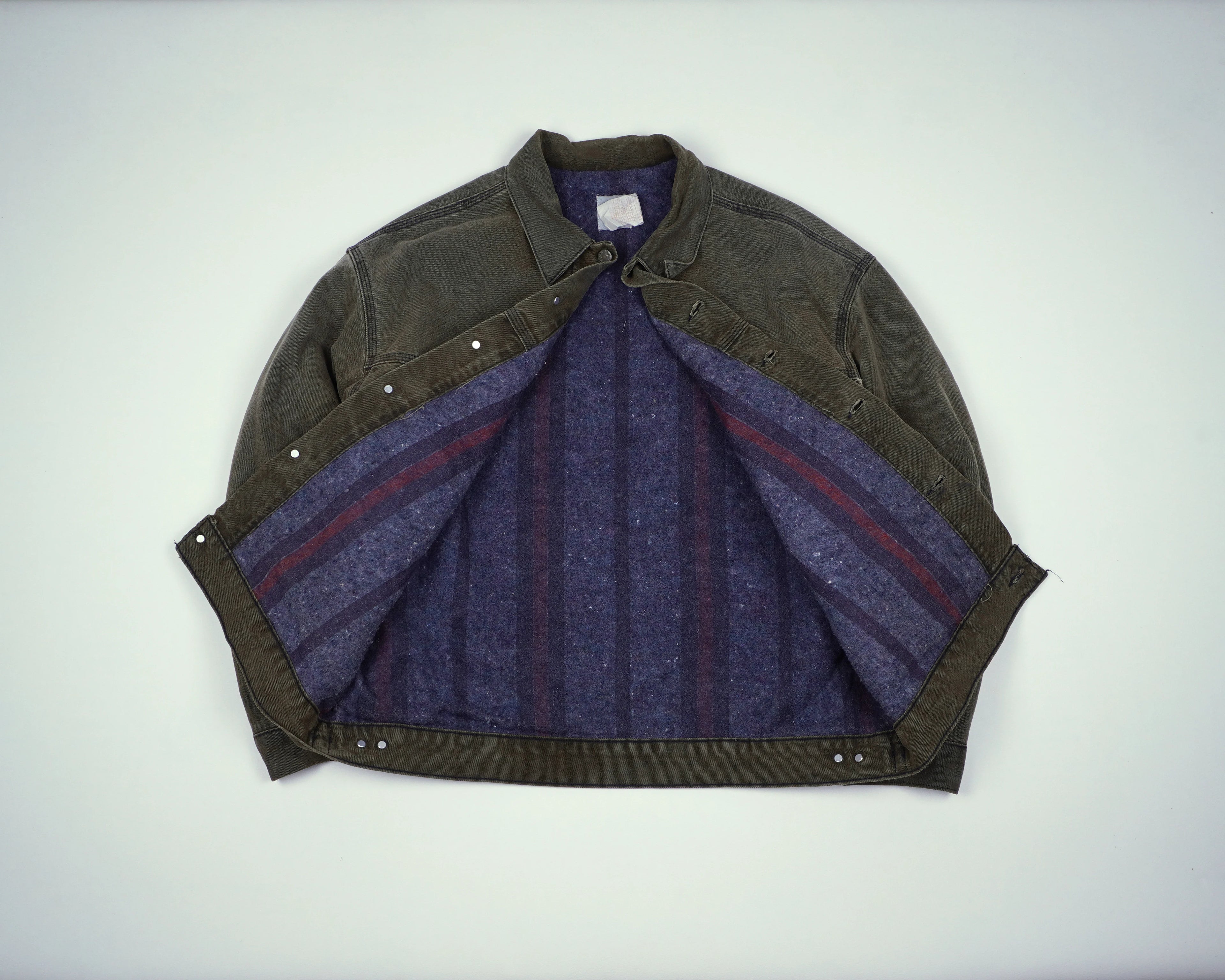 Carhartt Brown Trucker Detroit Jacket L Cotton