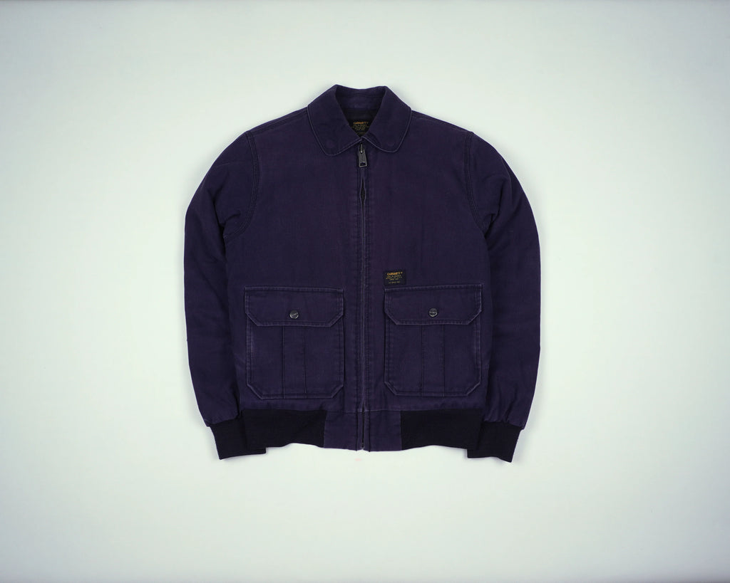 Carhartt Navy Pilot Bomber Jacket XS Cotton, Polyester