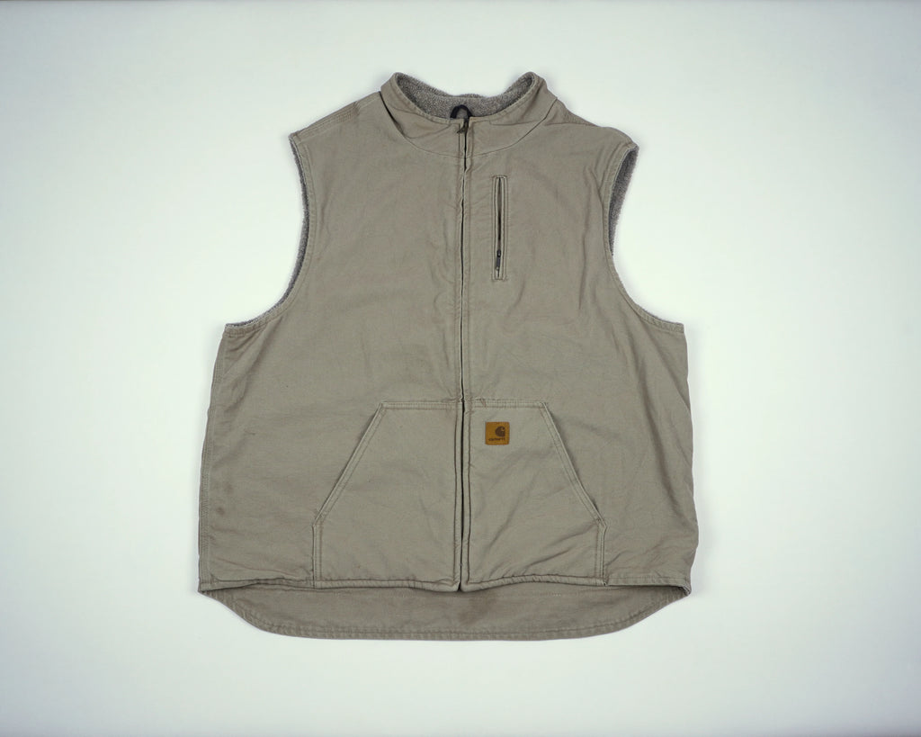Carhartt Beige Vest XXL Cotton, Polyester