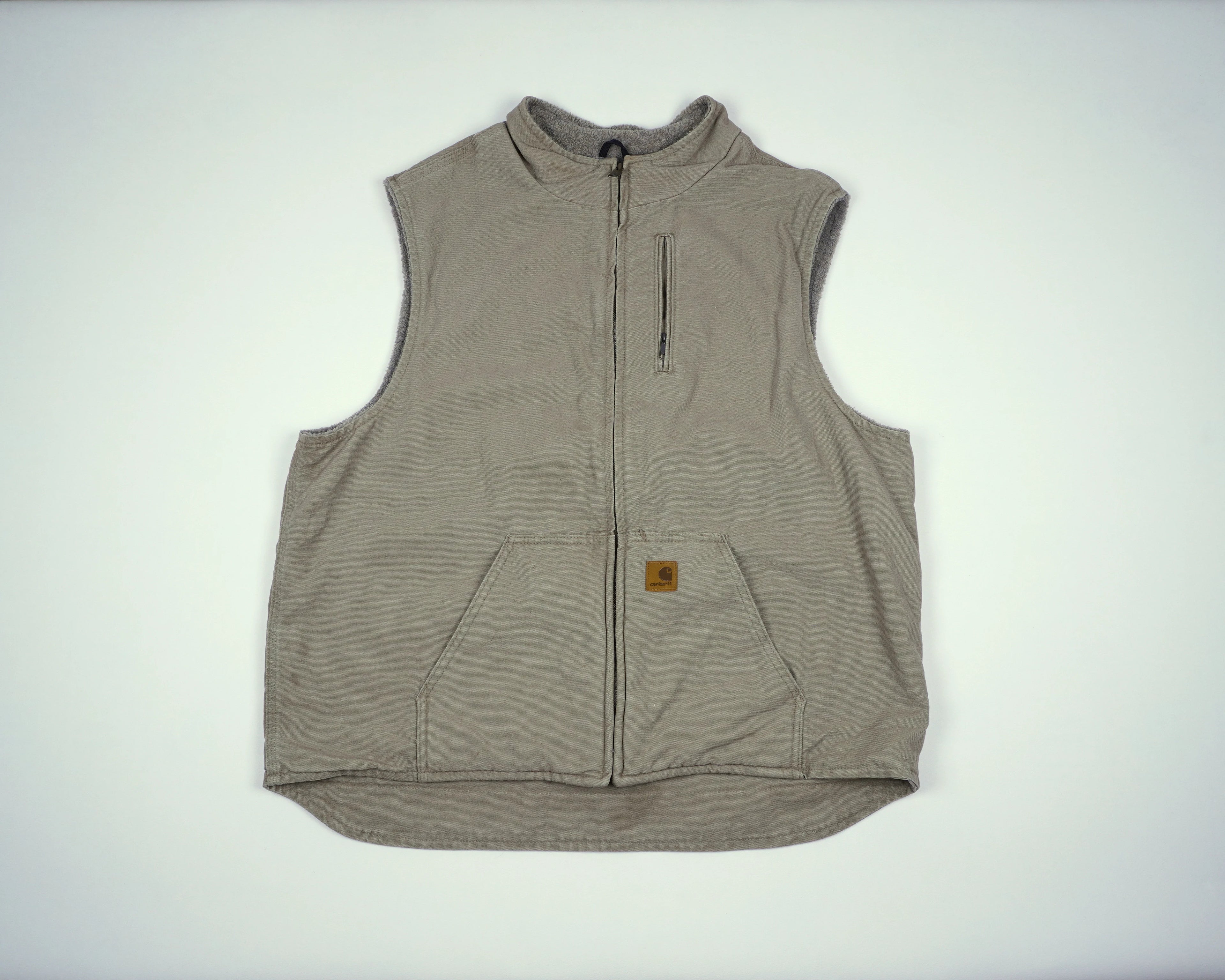 Carhartt Beige Vest XXL Cotton, Polyester